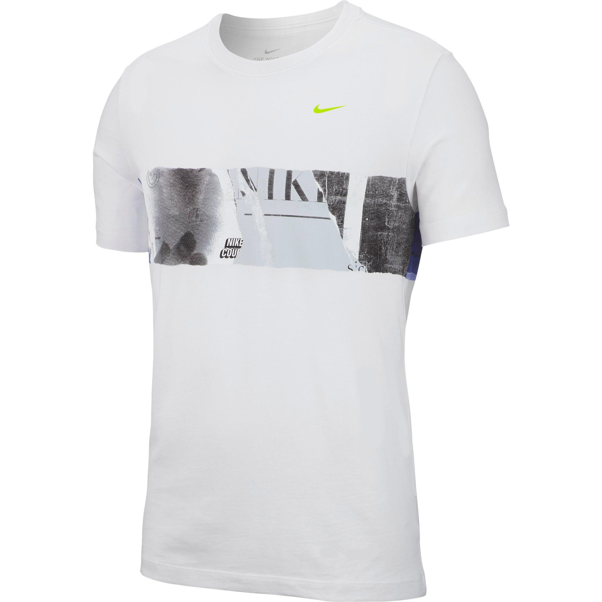 Nike Mens Graphic Tennis TShirt White