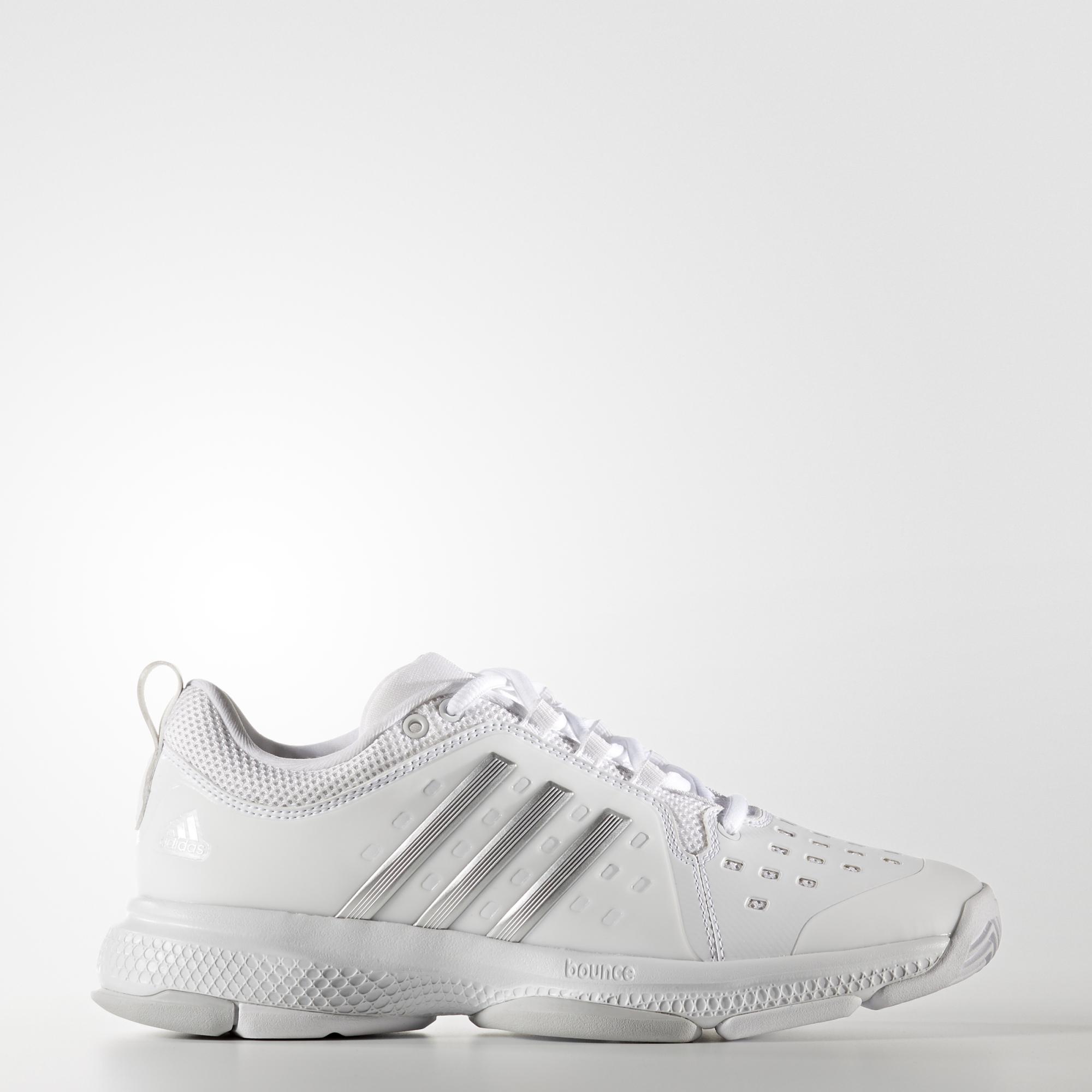 Adidas Womens Barricade Bounce Tennis Shoes - White - Tennisnuts.com