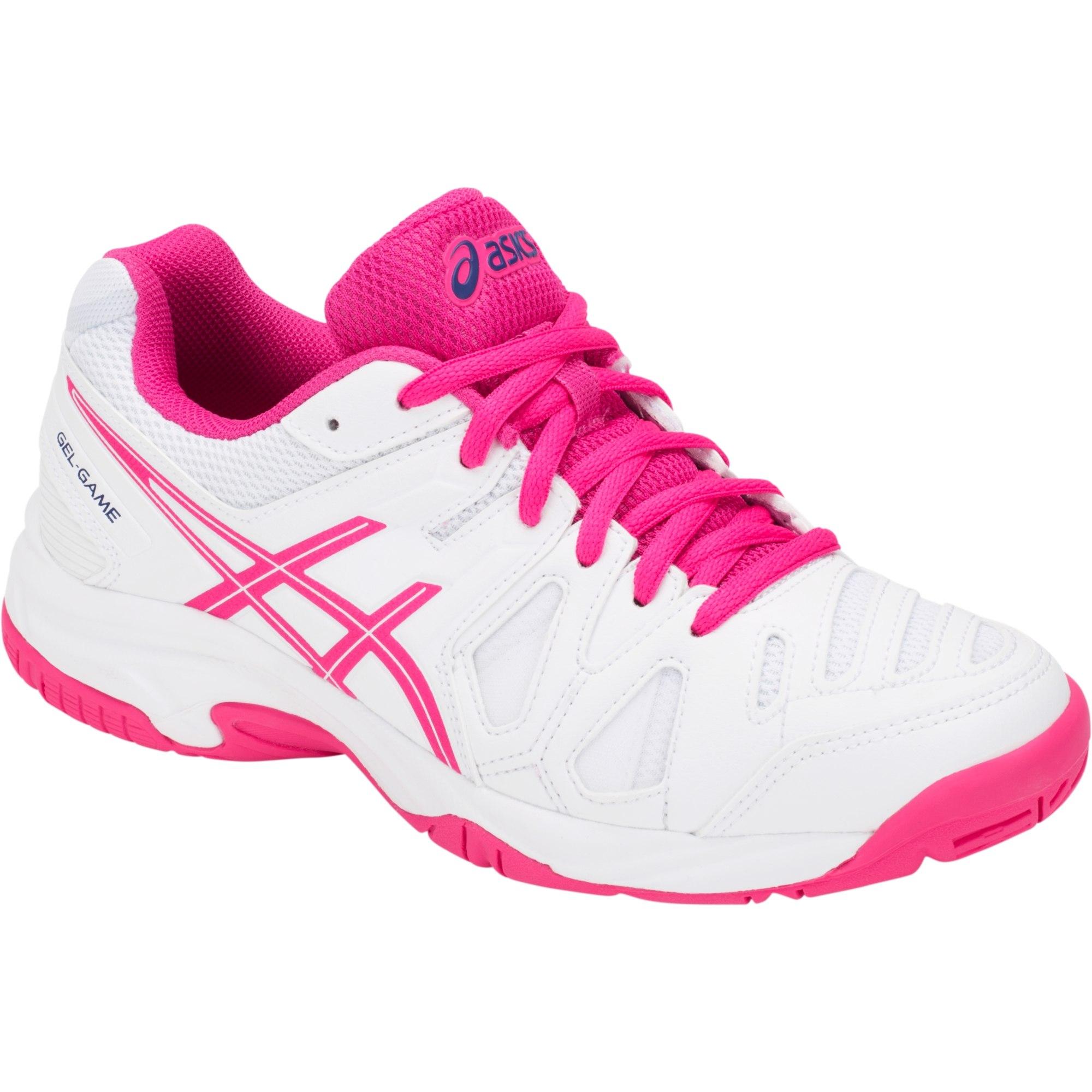 Asics Kids GELGame 5 GS Tennis Shoes White/Pink Glow