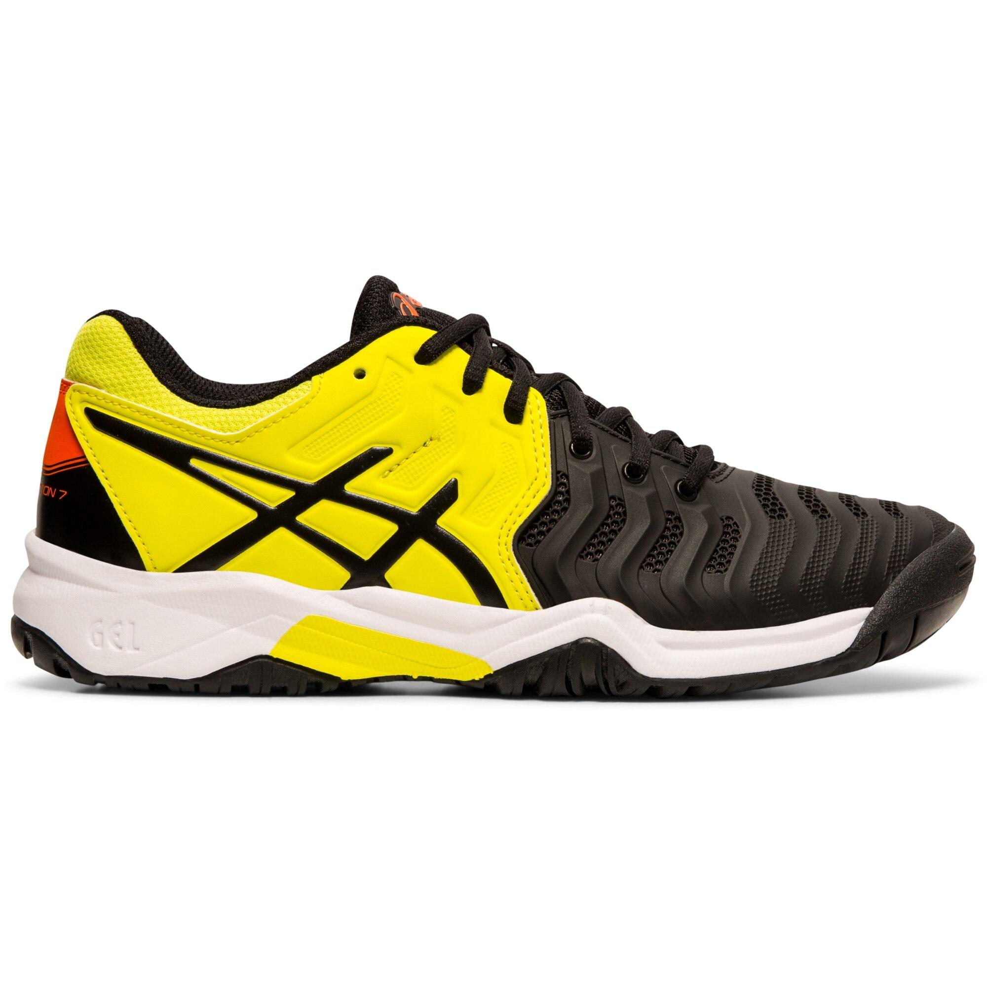 asics kids black shoes