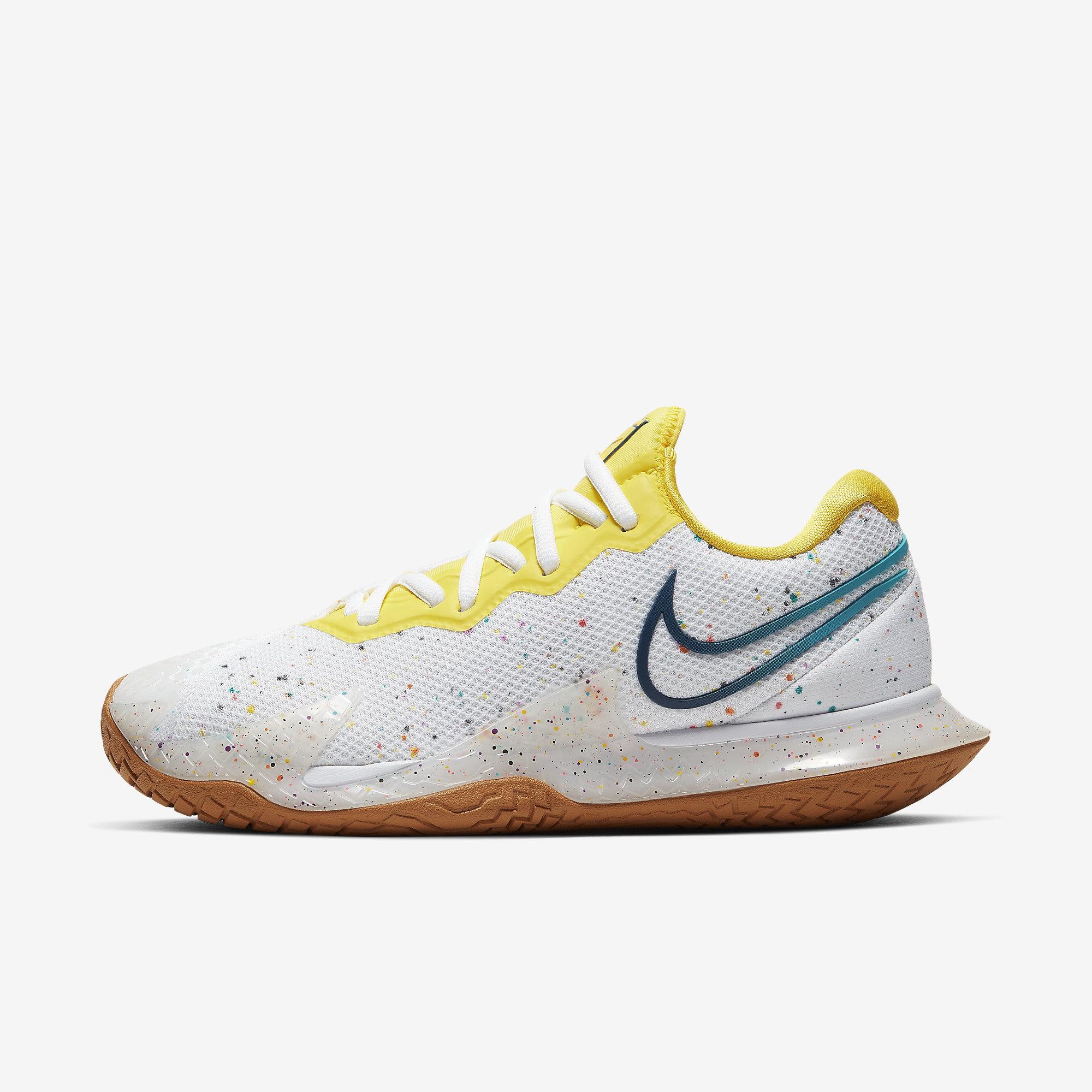 Nike Womens Air Zoom Vapor Cage 4 Tennis Shoes - White/Optic Yellow ...