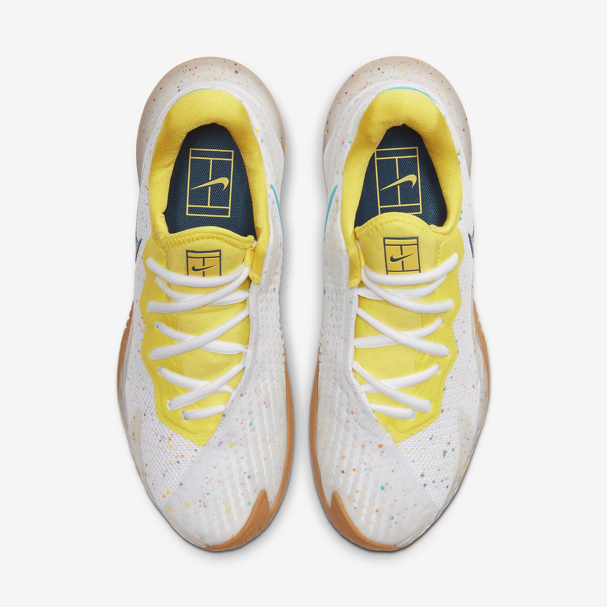 Nike Womens Air Zoom Vapor Cage 4 Tennis Shoes White/Optic Yellow
