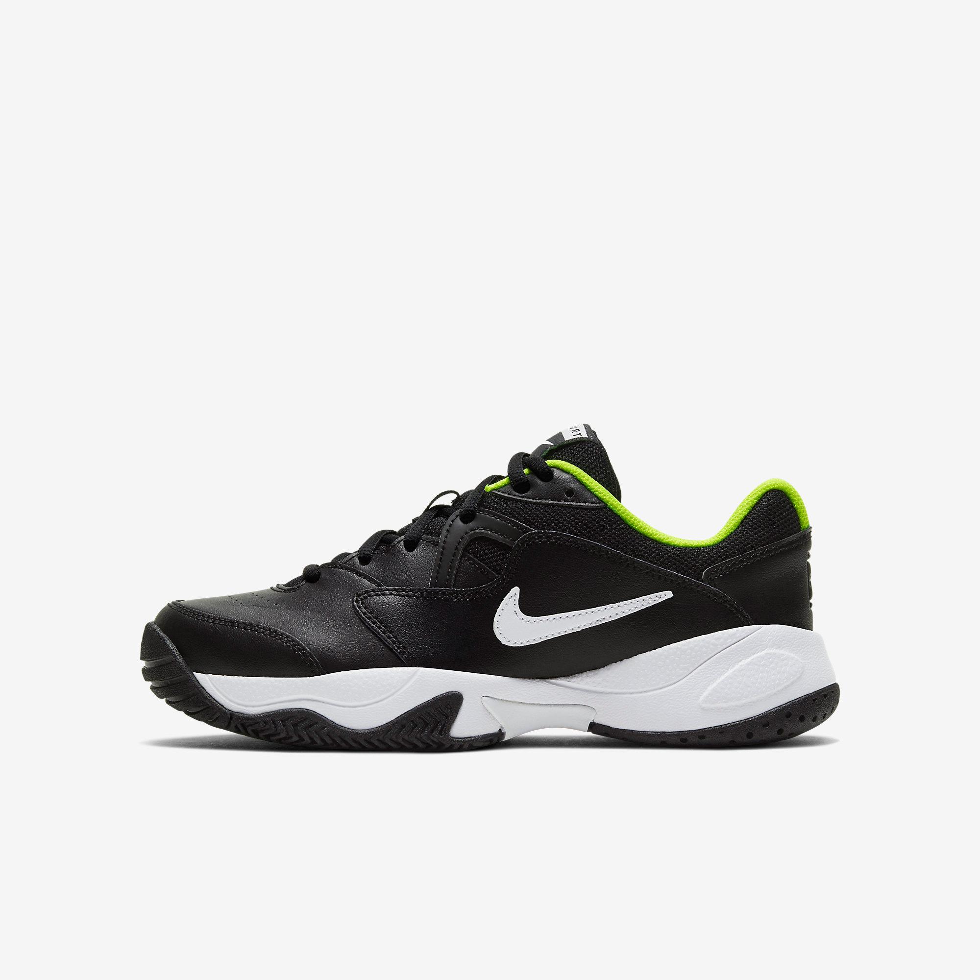 Nike Kids Lite 2 Tennis Shoes Black/Volt