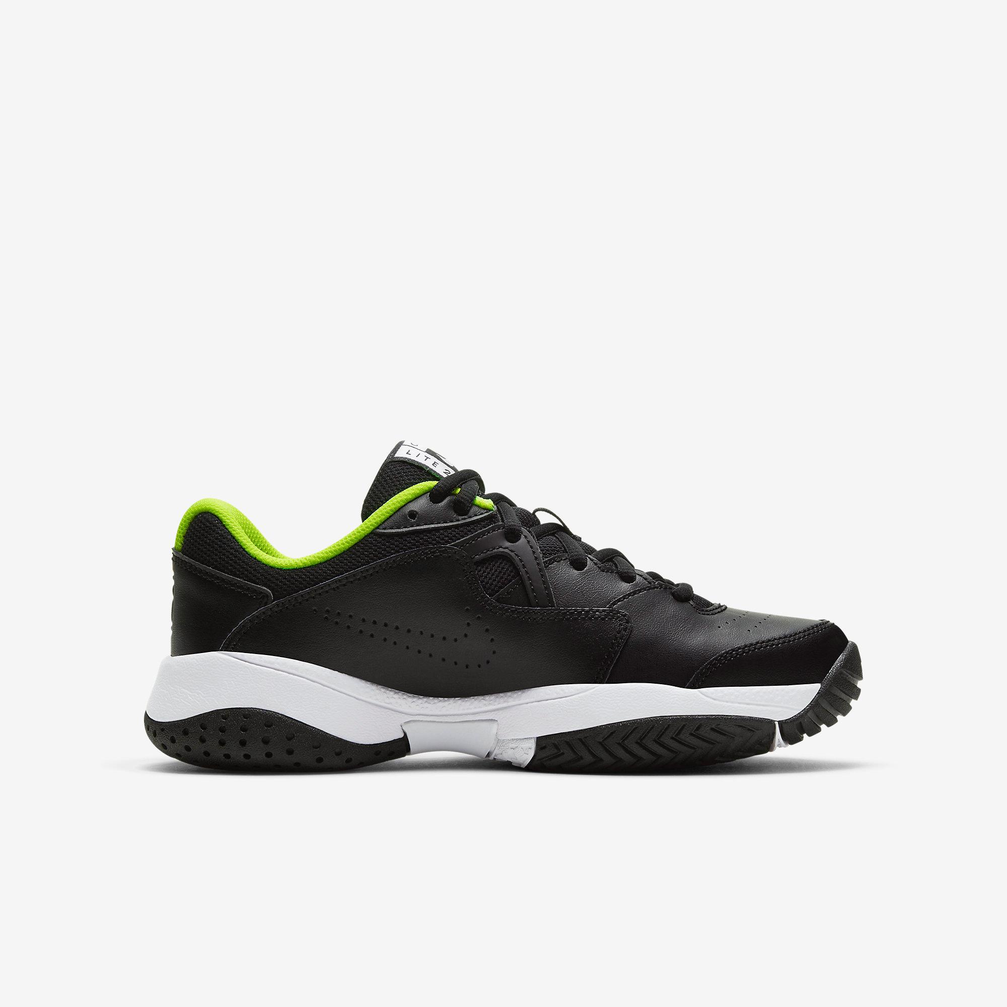 Nike Kids Lite 2 Tennis Shoes Black/Volt