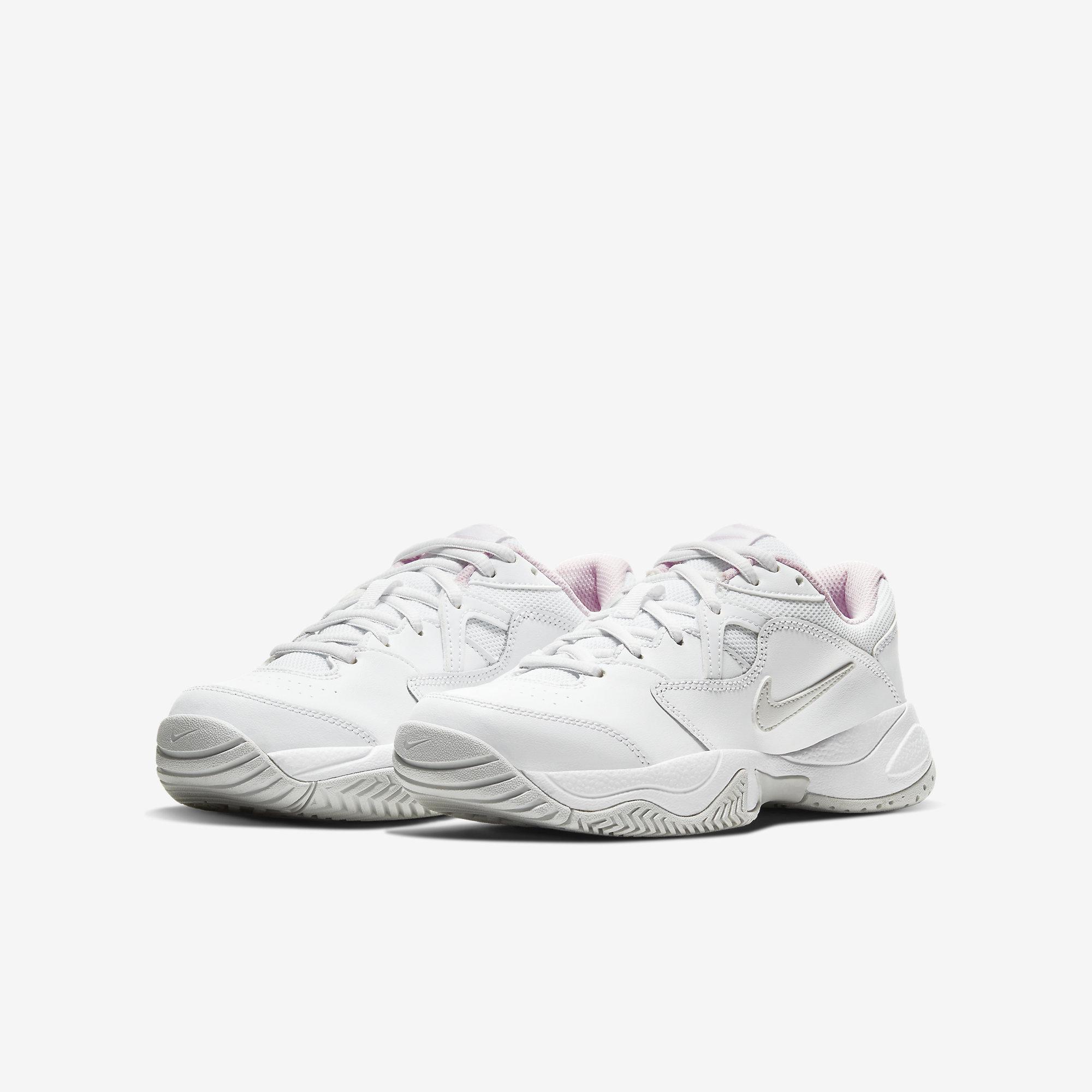 Nike Kids Lite 2 Tennis Shoes White/Pink Foam