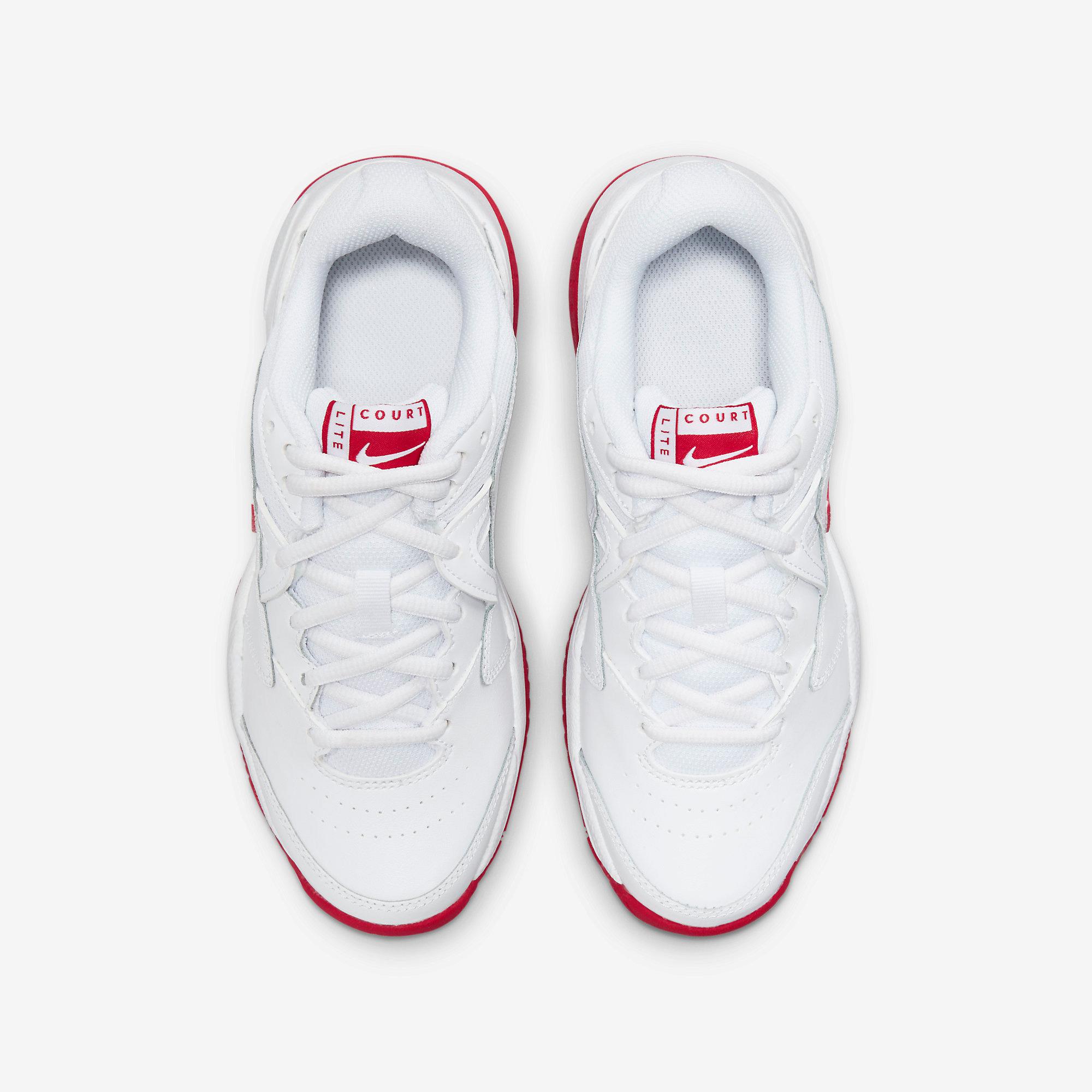 Nike Kids Court Lite 2 Tennis Shoes White/Red