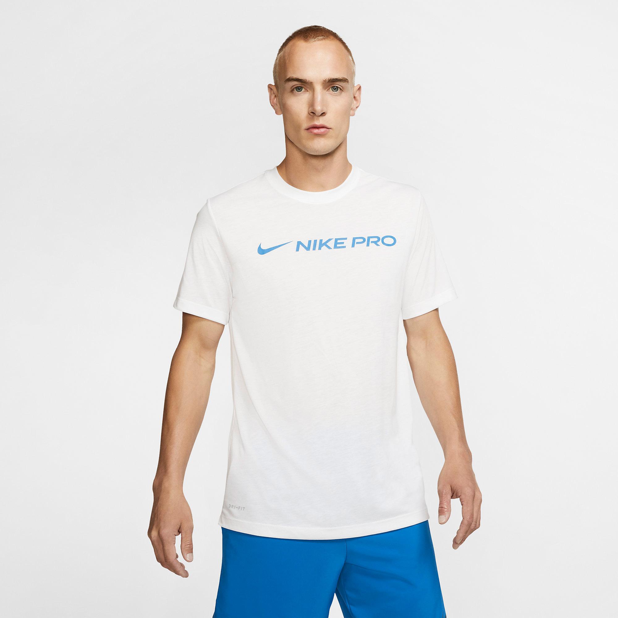 Nike Mens Pro Dri-FIT Top - White - Tennisnuts.com