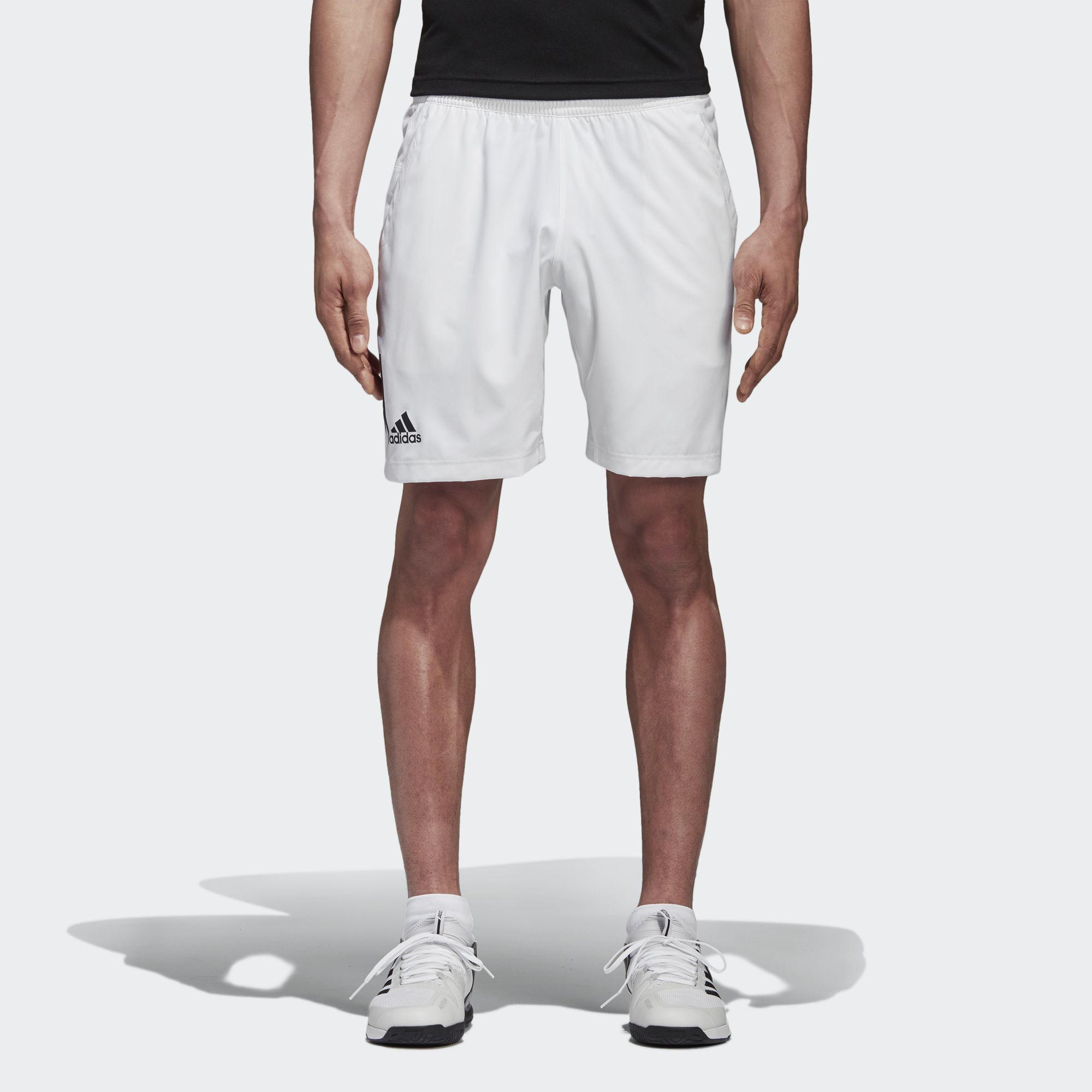 Adidas Mens Club Tennis Shorts - White/Black - Tennisnuts.com