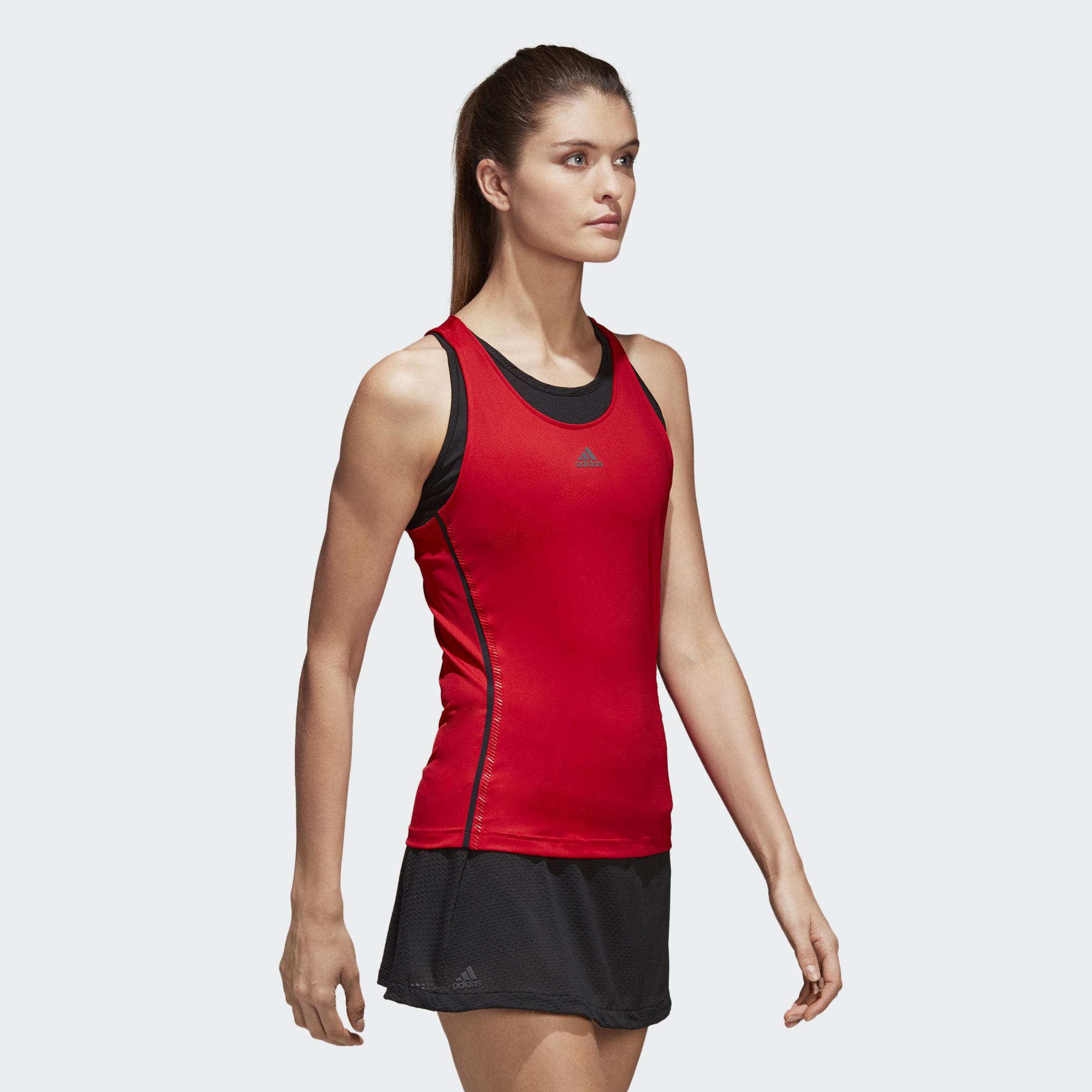 Adidas Womens Barricade Tank Red