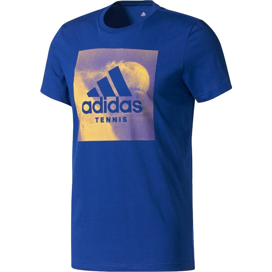 Adidas Mens Tennis Graphic Tee Mystery Ink Blue