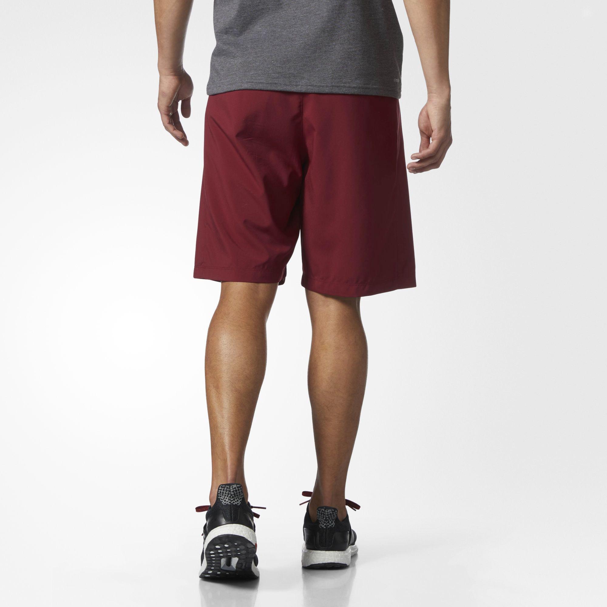 Adidas Mens D2M Shorts - Burgundy - Tennisnuts.com