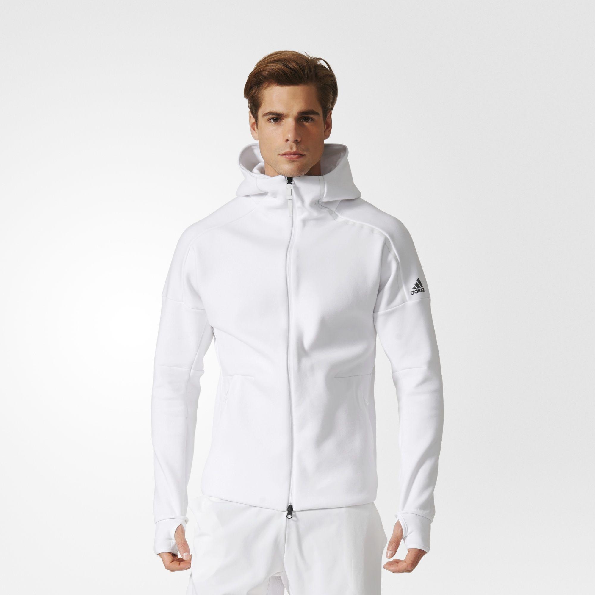 adidas white zne hoodie