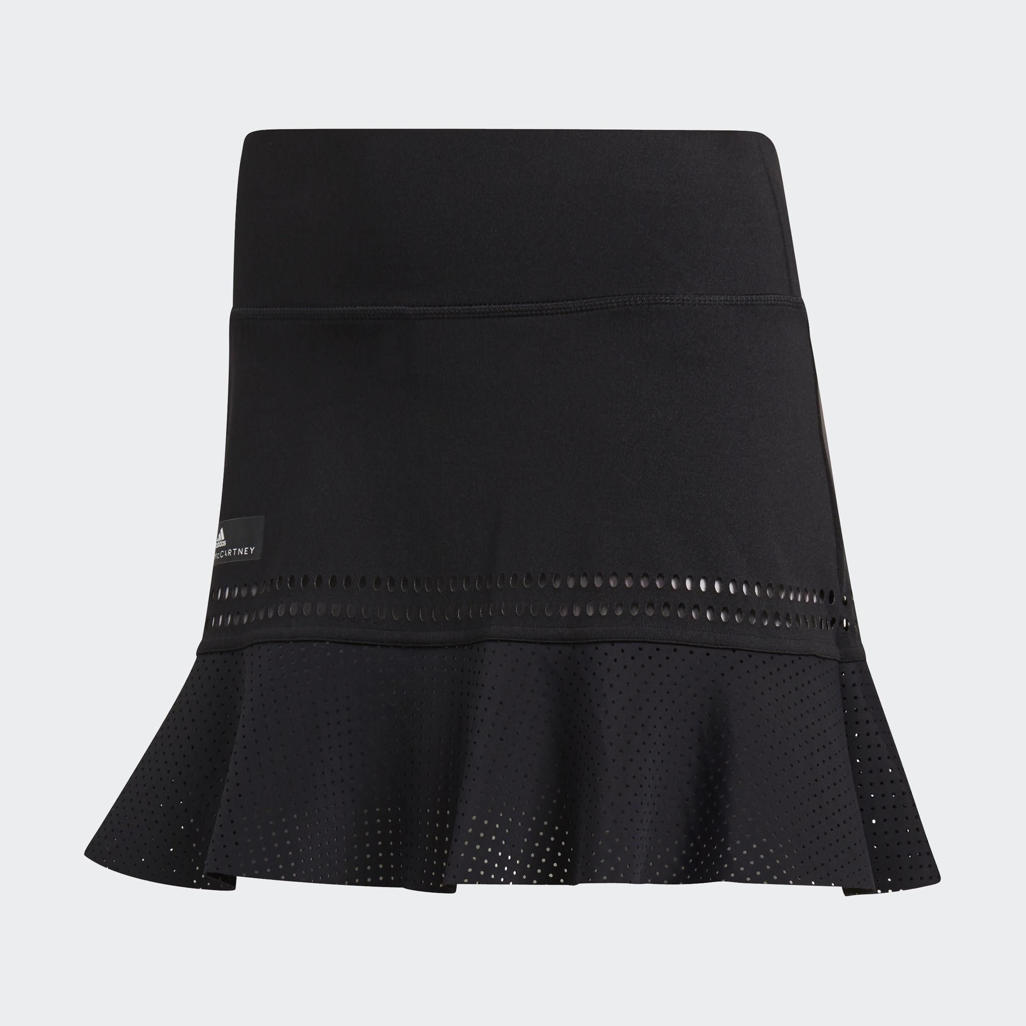 Adidas Womens Stella McCartney Barricade Skirt - Black - Tennisnuts.com