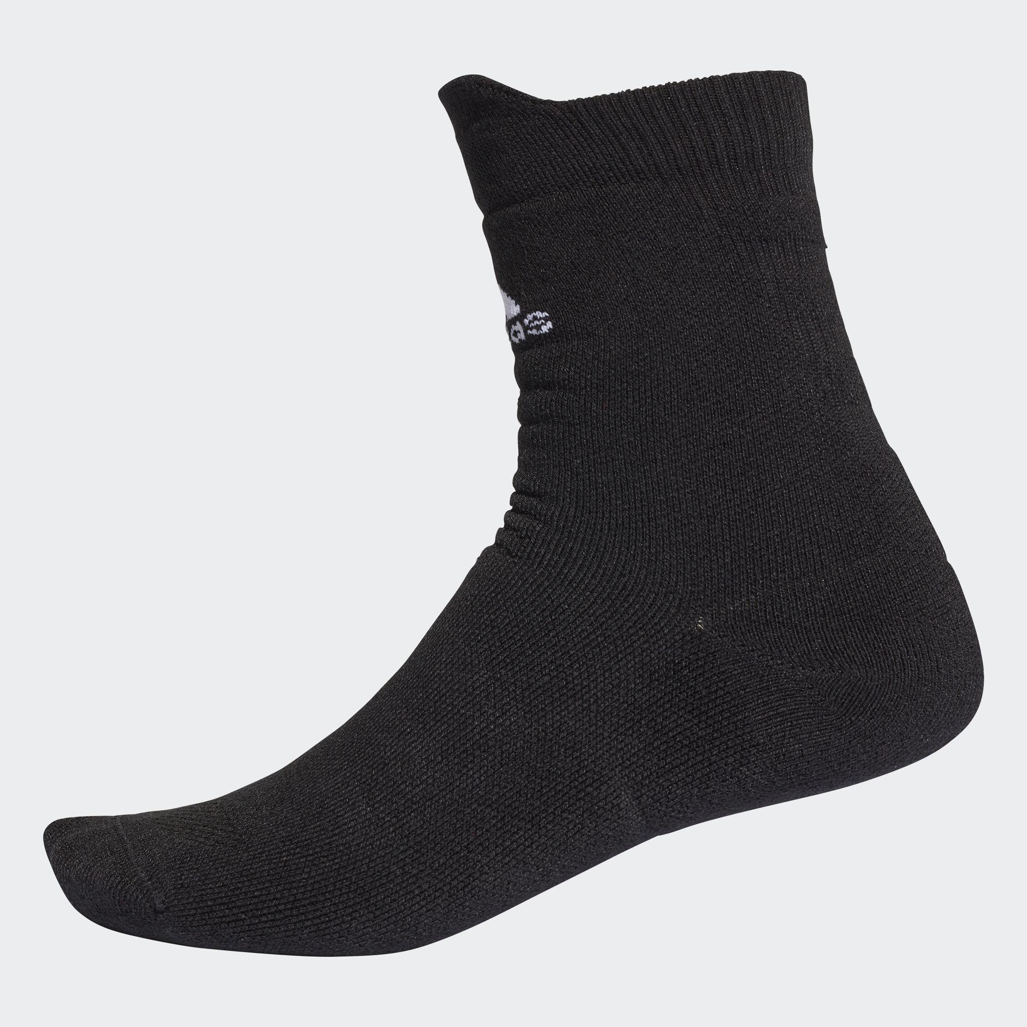 Adidas Alphaskin Maximum Cushioning Crew Socks (1 Pair) - Black ...