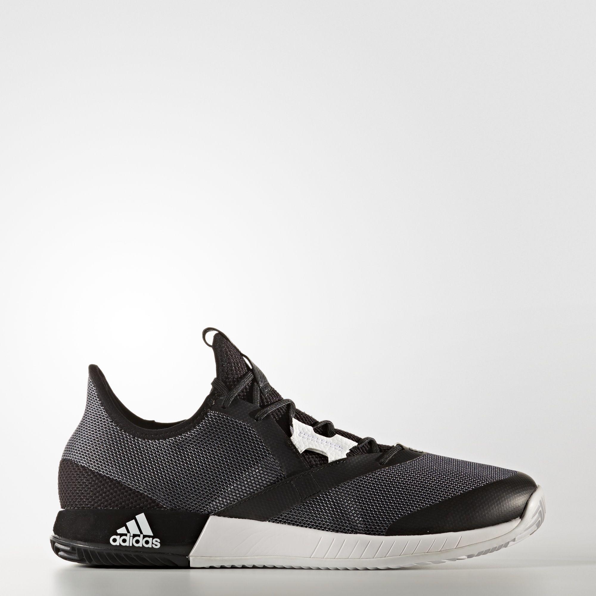 Adidas Mens Adizero Defiant Bounce Tennis Shoes - Black/Grey ...