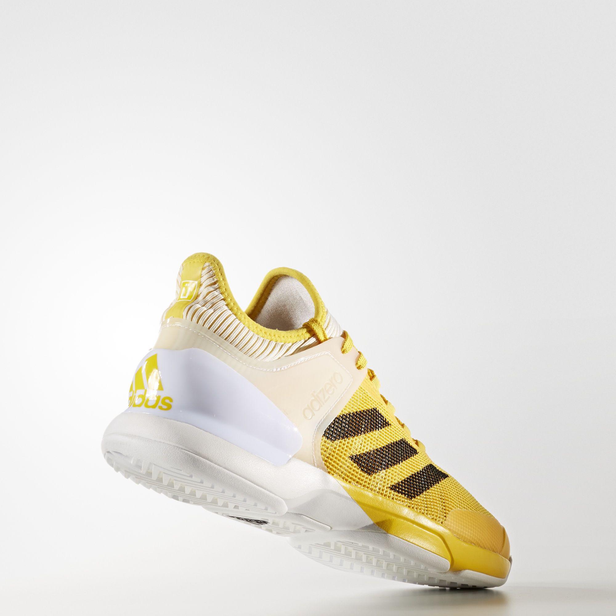 Adidas Mens Adizero Ubersonic 2.0 Tennis Shoes - Yellow - Tennisnuts.com