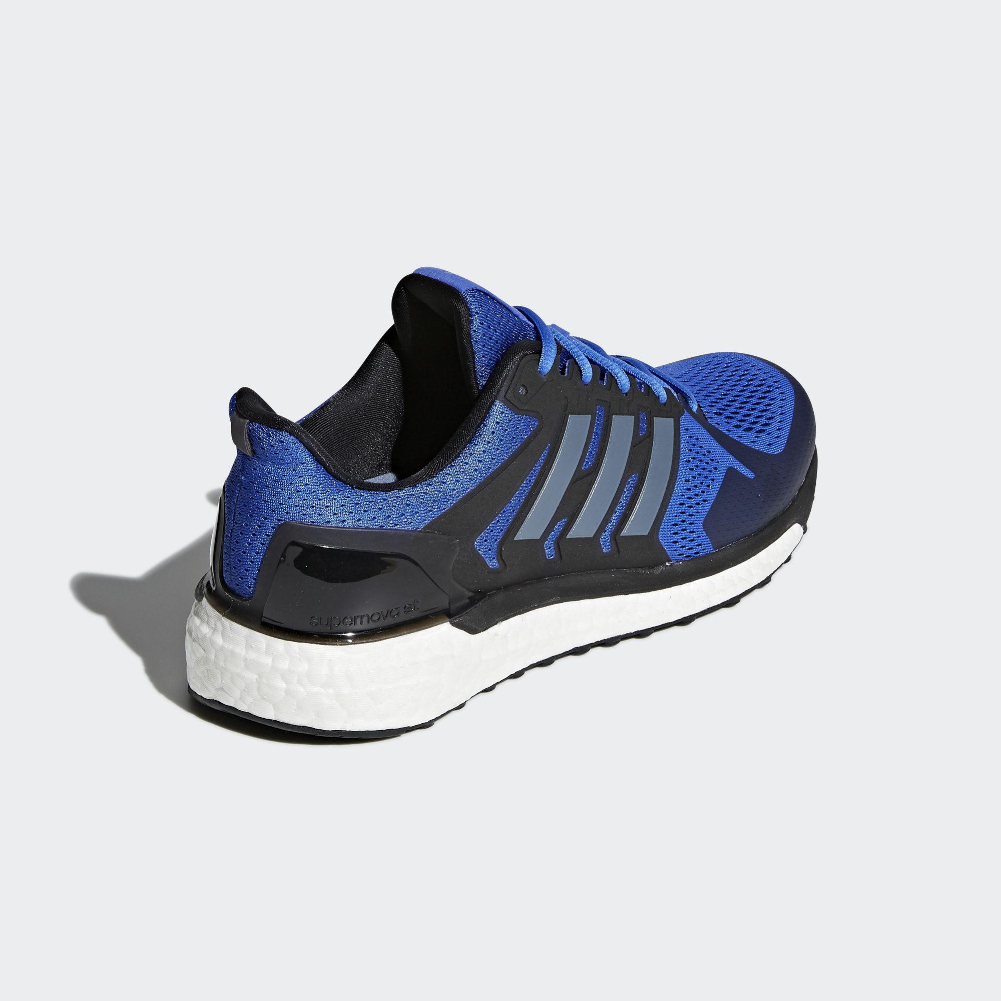 Adidas Mens Supernova Stability Shoes HiRes Blue/Raw Steel/HiRes