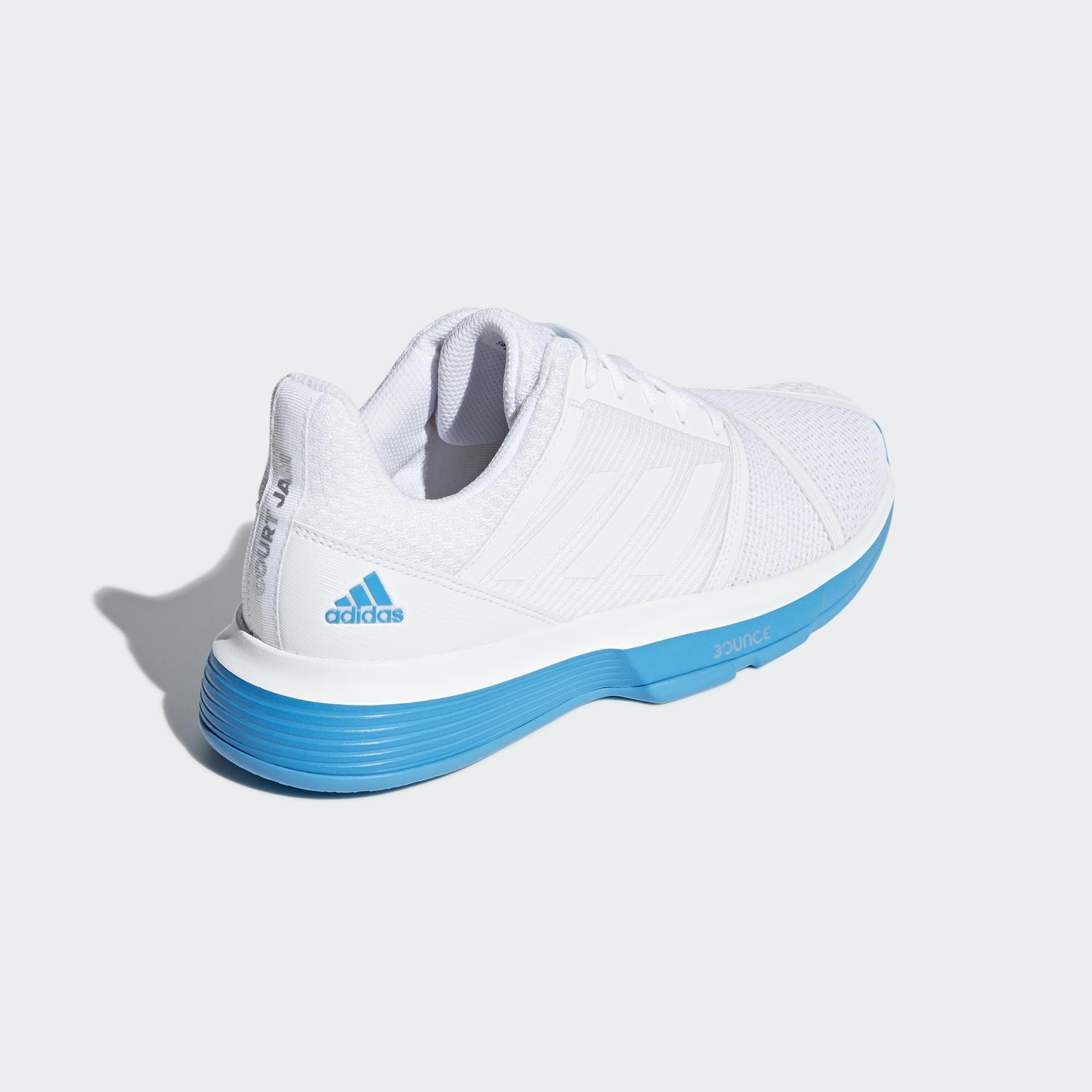 turquoise and white sneakers