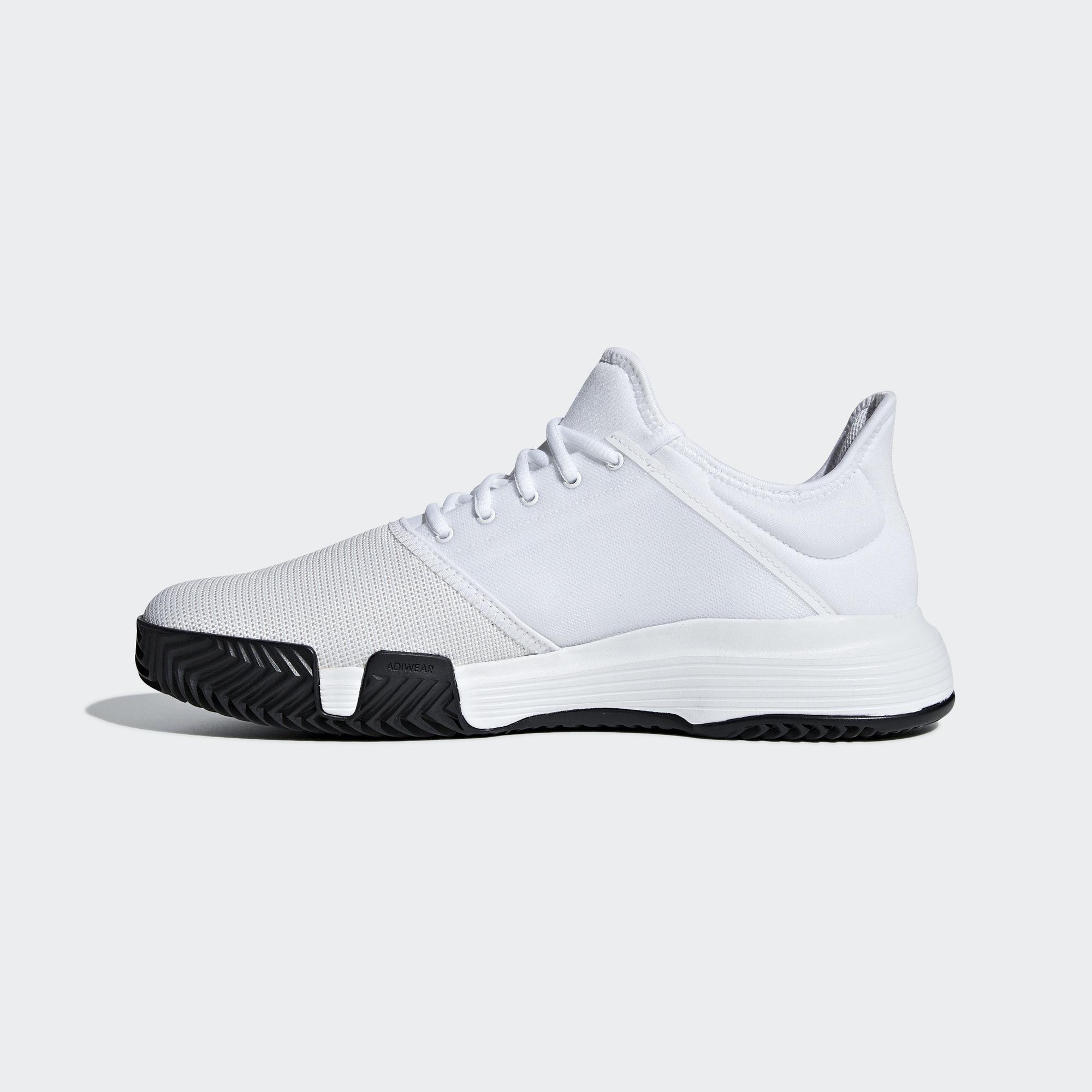 Adidas Mens GameCourt Tennis Shoes - White - Tennisnuts.com