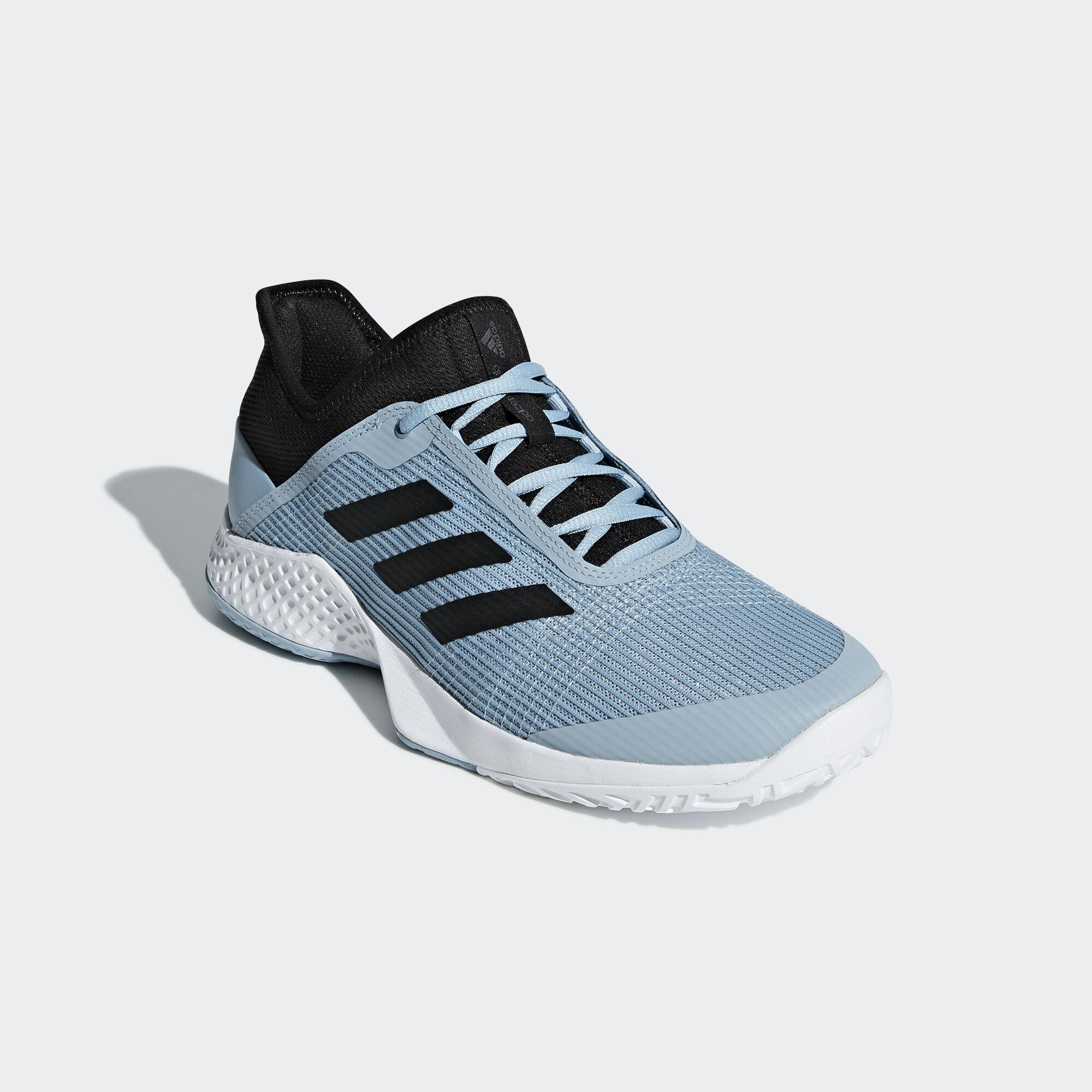 Adidas Mens Adizero Club Tennis Shoes - Ash Grey/Core Black ...