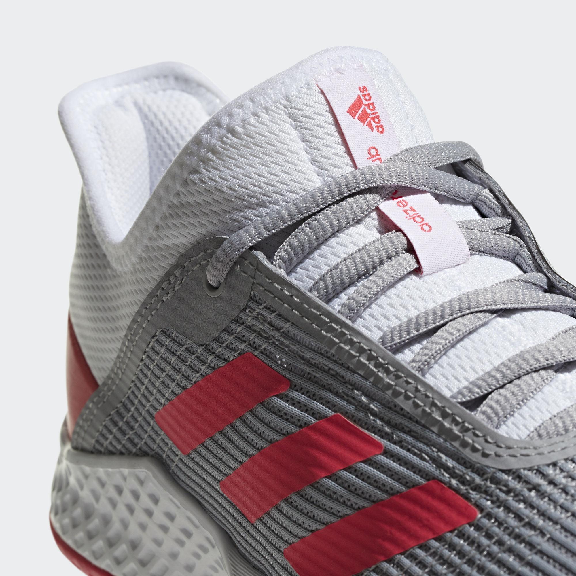 Adidas Womens Adizero Club Shoes Tennis Shoes Grey/Shock Red/Light