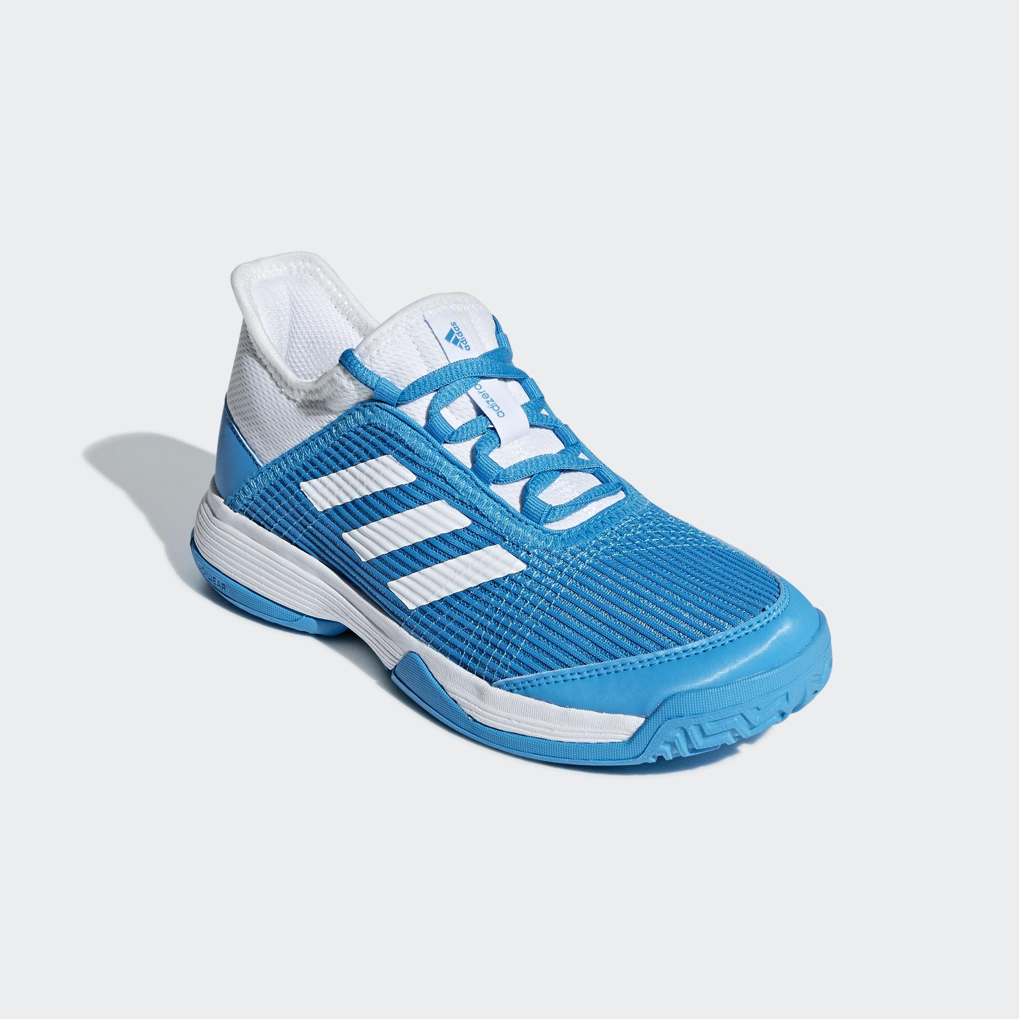 Adidas  Kids Adizero  Club Tennis Shoes  Blue White 