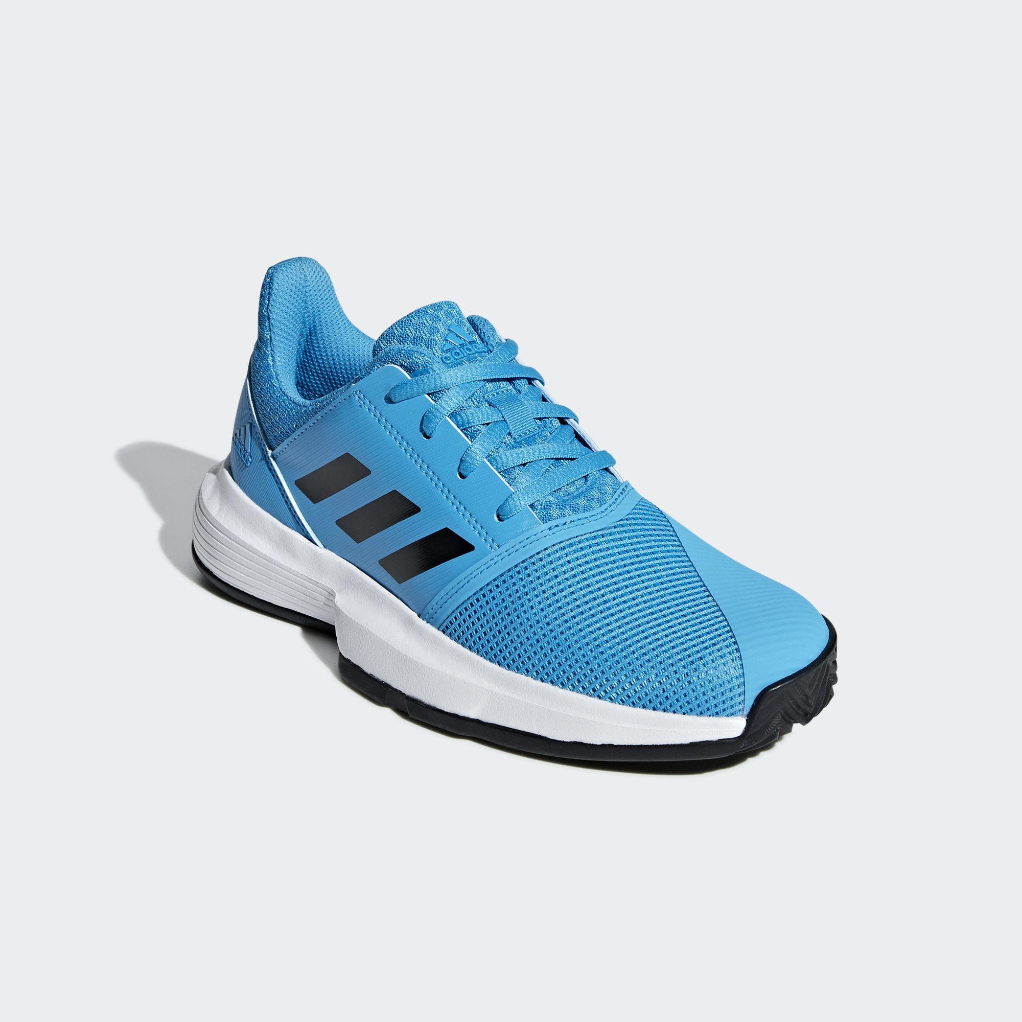 Adidas Kids CourtJam XJ Tennis Shoes Blue/White