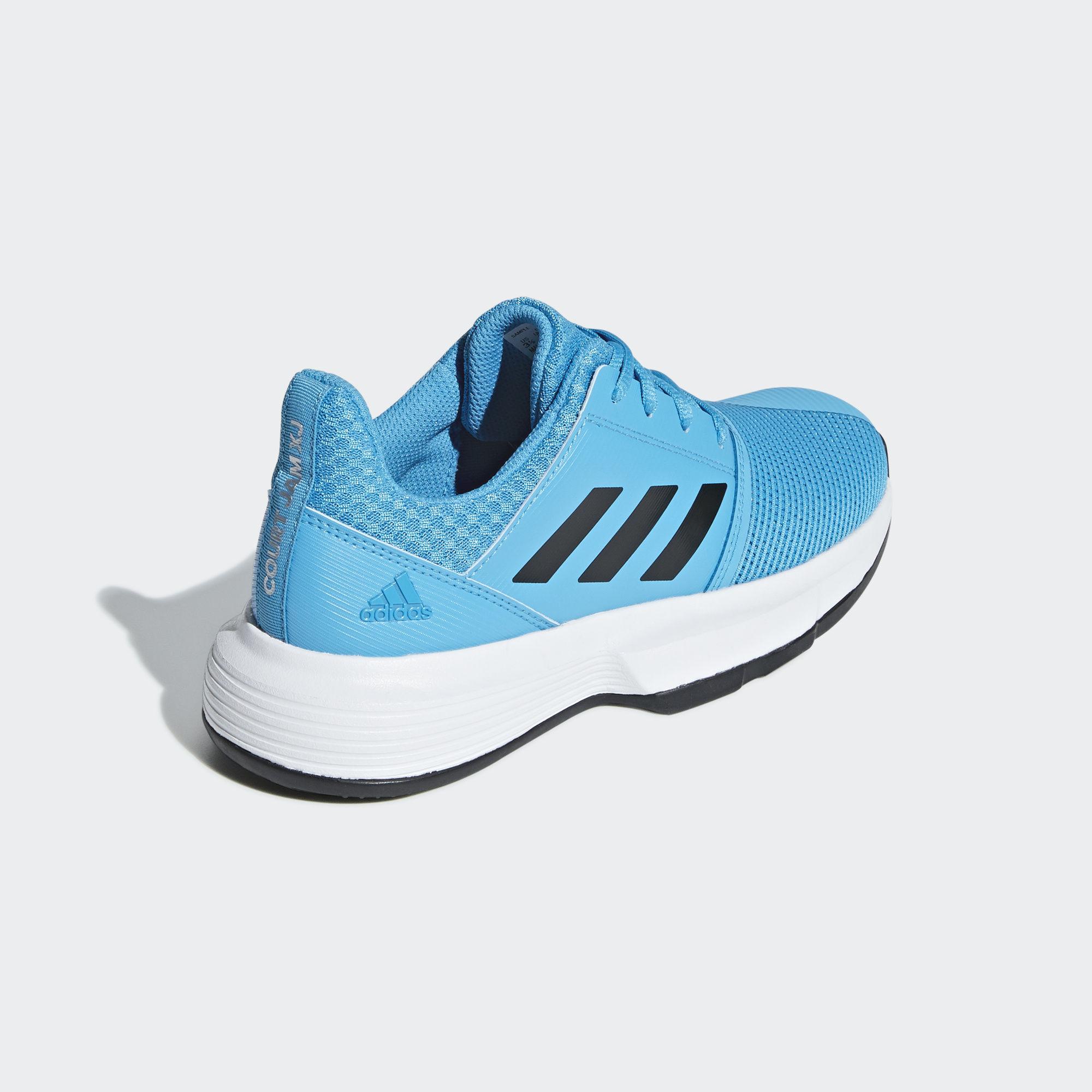 Adidas Kids CourtJam XJ Tennis Shoes Blue/White
