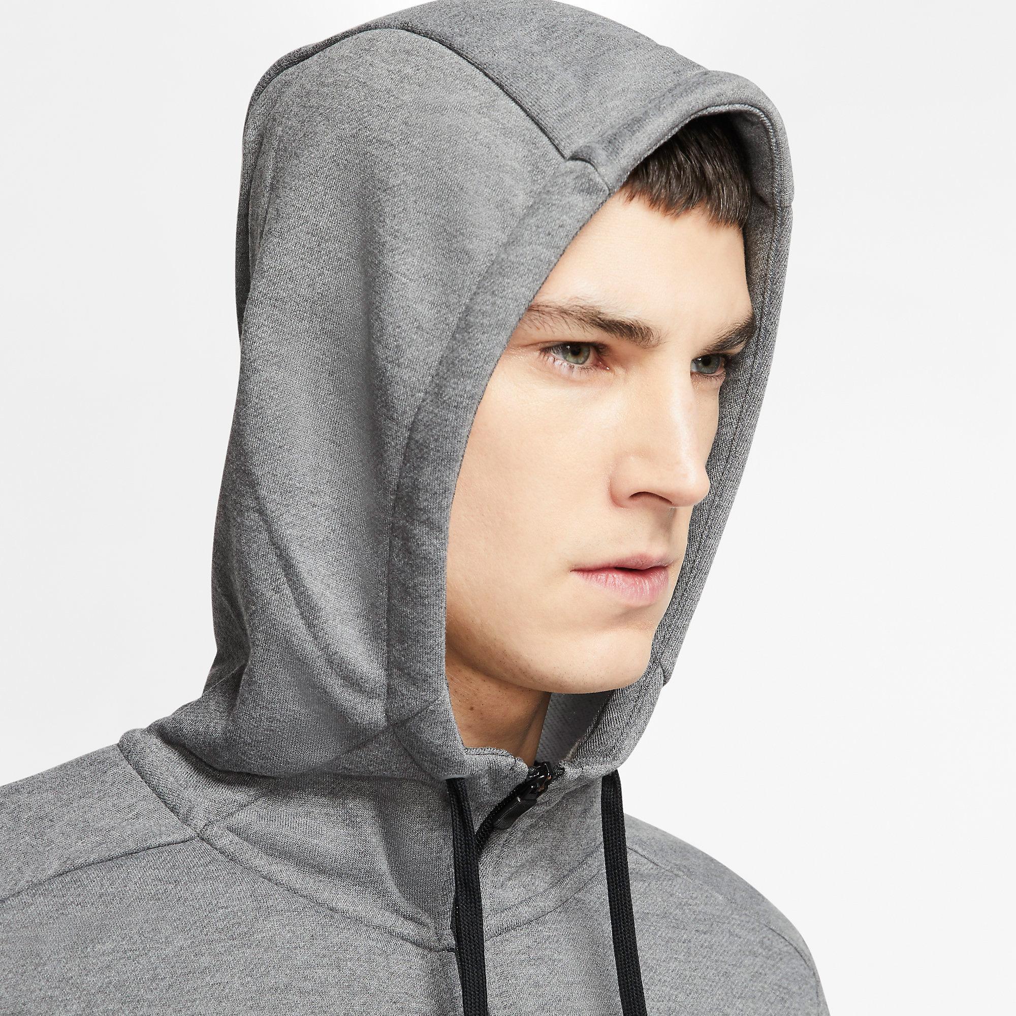 Nike Mens Full Zip Hoodie Charcoal Heather