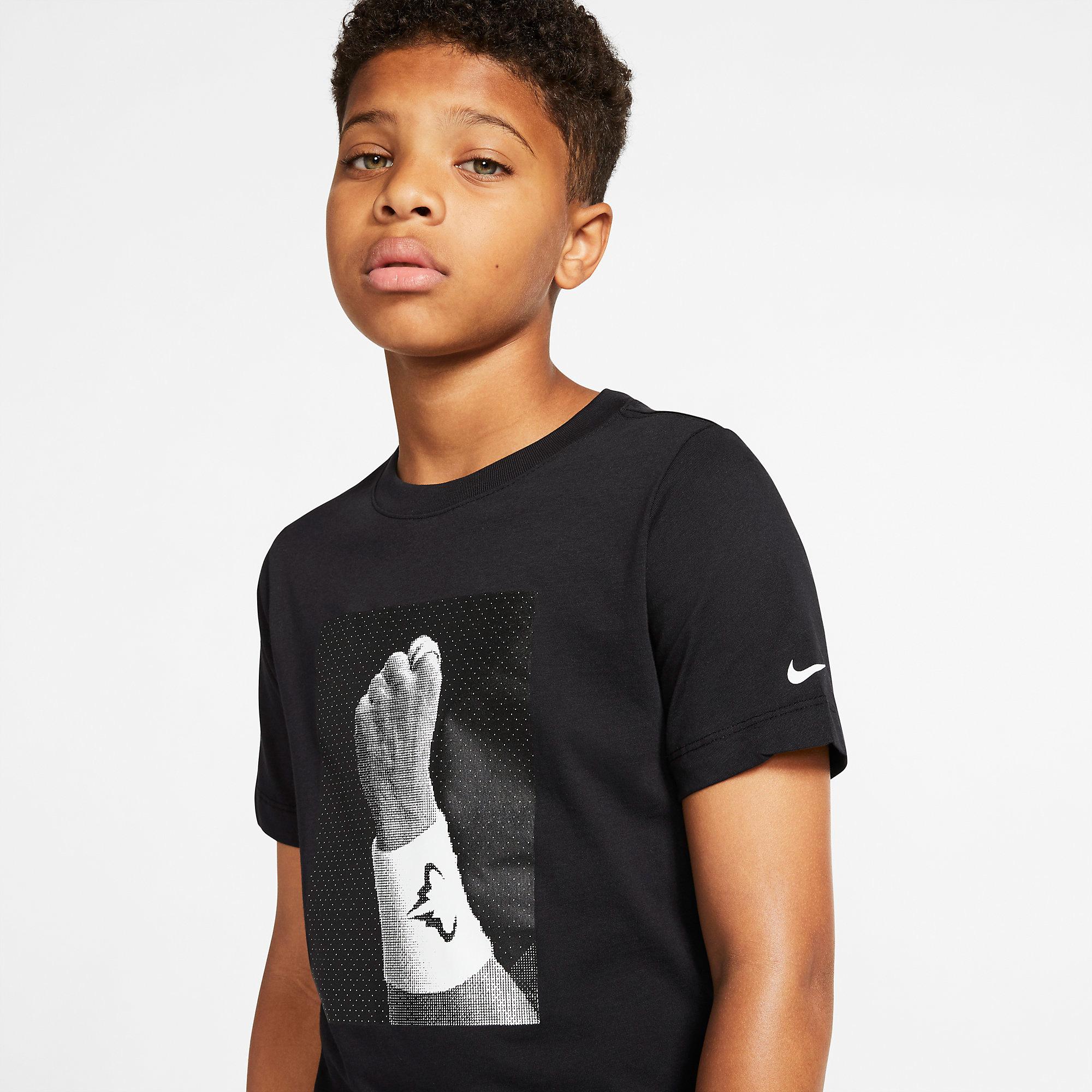 Nike Boys Rafa Graphic T-Shirt - Black - Tennisnuts.com