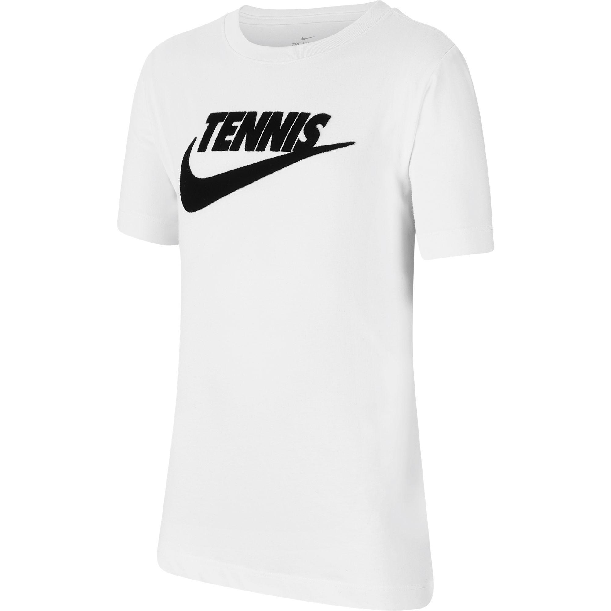 Nike Boys Graphic Tennis T-Shirt - White - Tennisnuts.com
