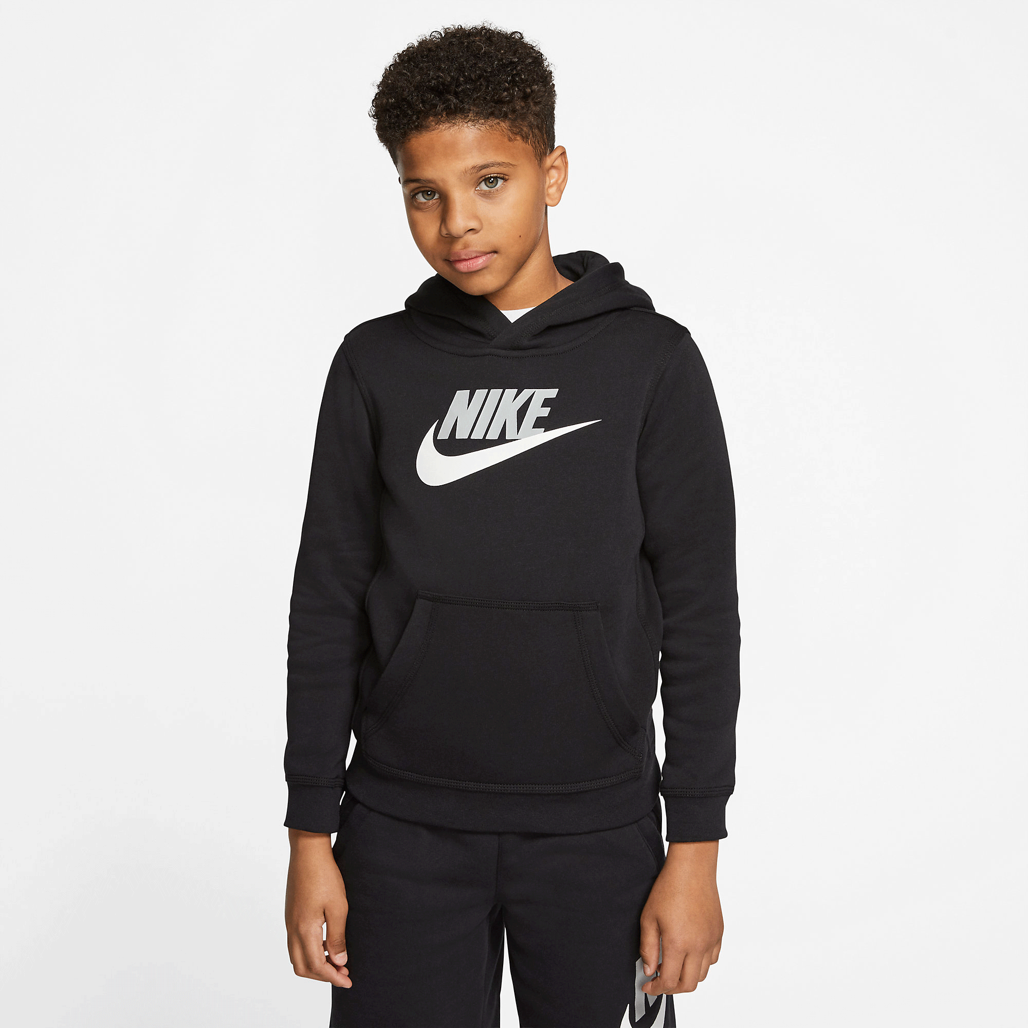nike sportswear club fleece hoodie black