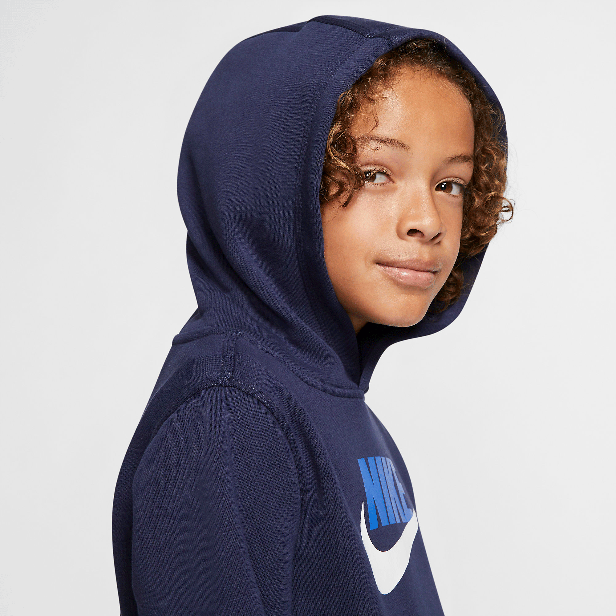 Nike Boys Sportwear Club Fleece Hoodie - Navy Blue - Tennisnuts.com