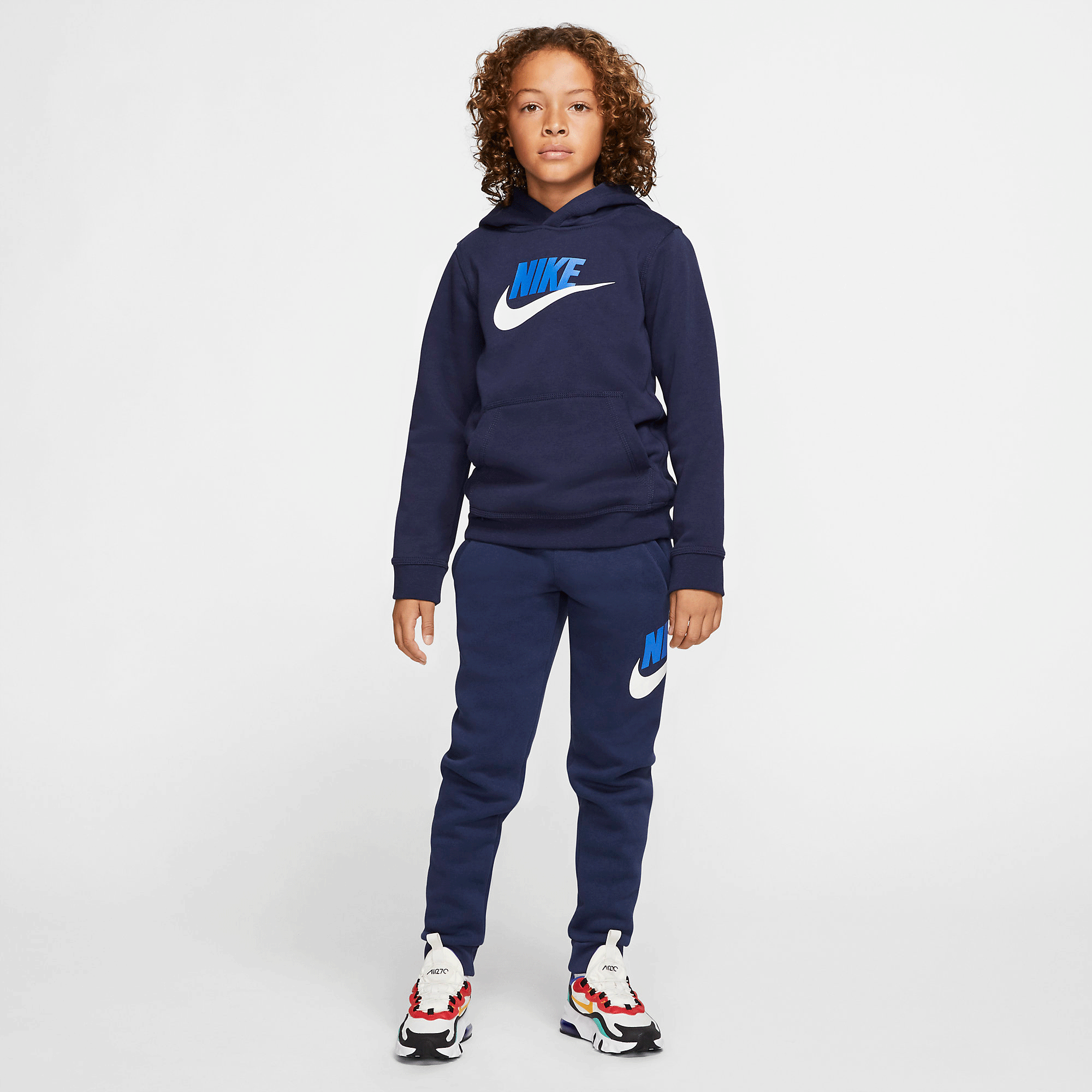 Nike Boys Sportwear Club Fleece Hoodie - Navy Blue - Tennisnuts.com