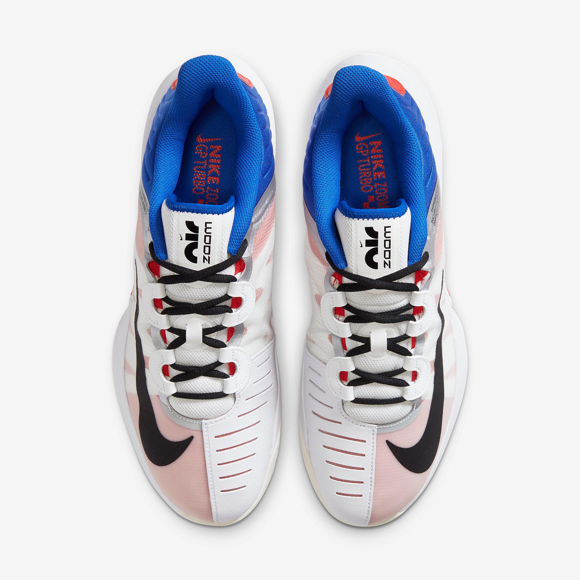 Nike Mens Air Zoom GP Turbo Tennis Shoes - White/Racer Blue - Tennisnuts.com