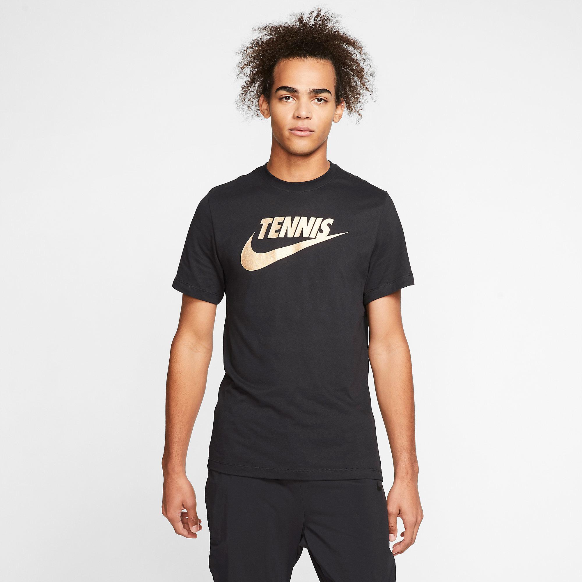 black and gold nike t shirt