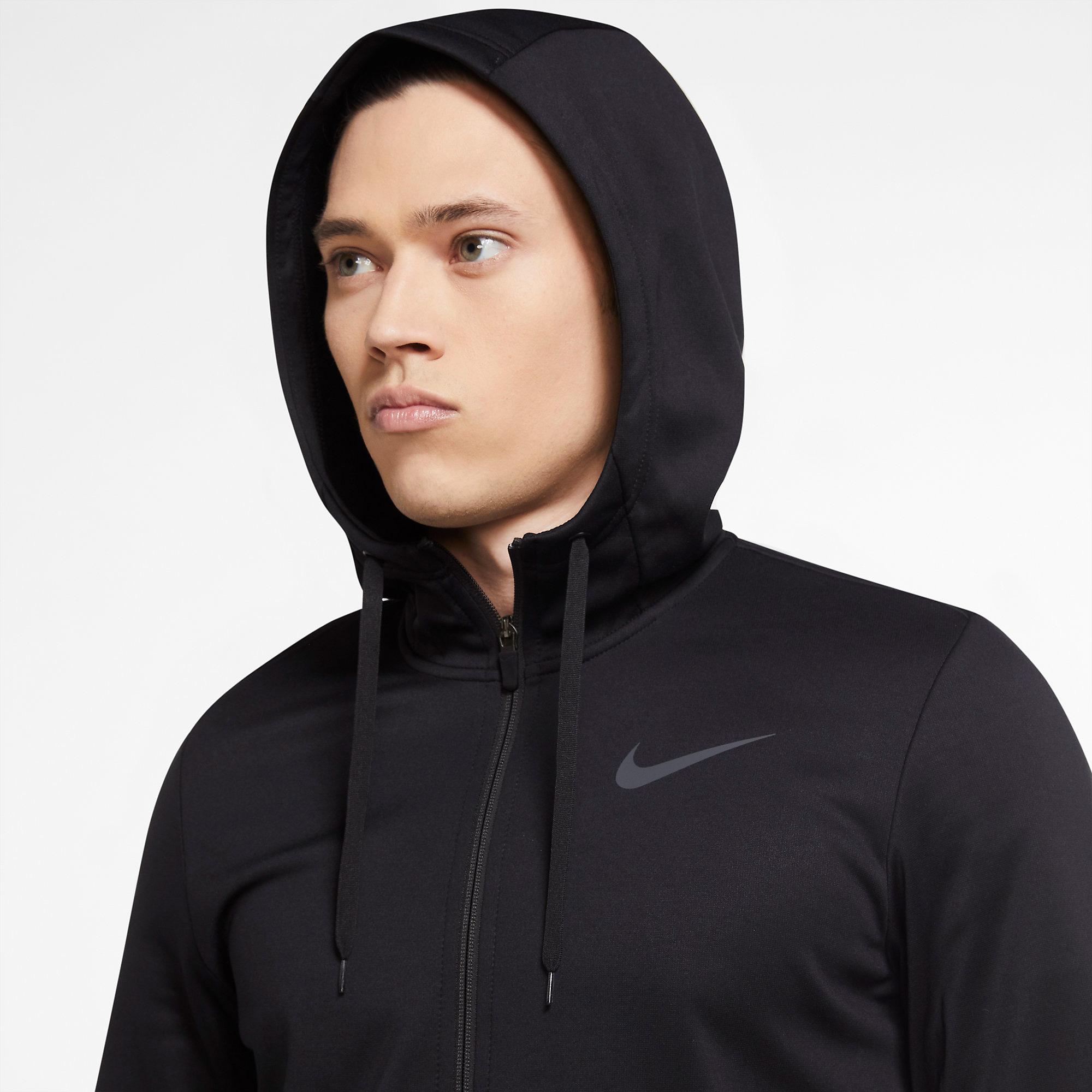 Nike Mens Full Zip Therma Hoodie - Black - Tennisnuts.com