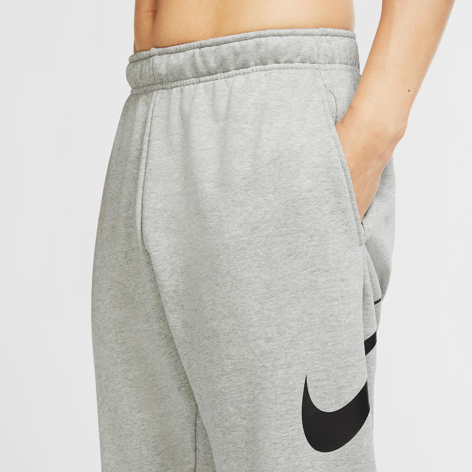 Nike Mens Dri-FIT Tapered Pants - Dark Grey Heather - Tennisnuts.com