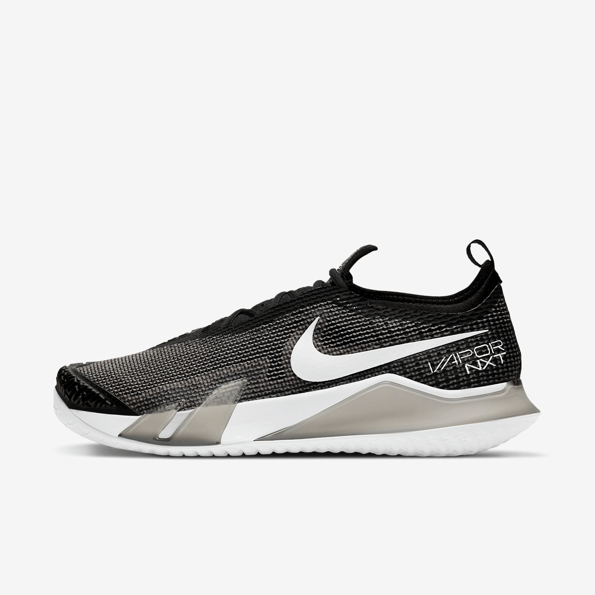 nike men's react vapor nxt tennis shoes white and black