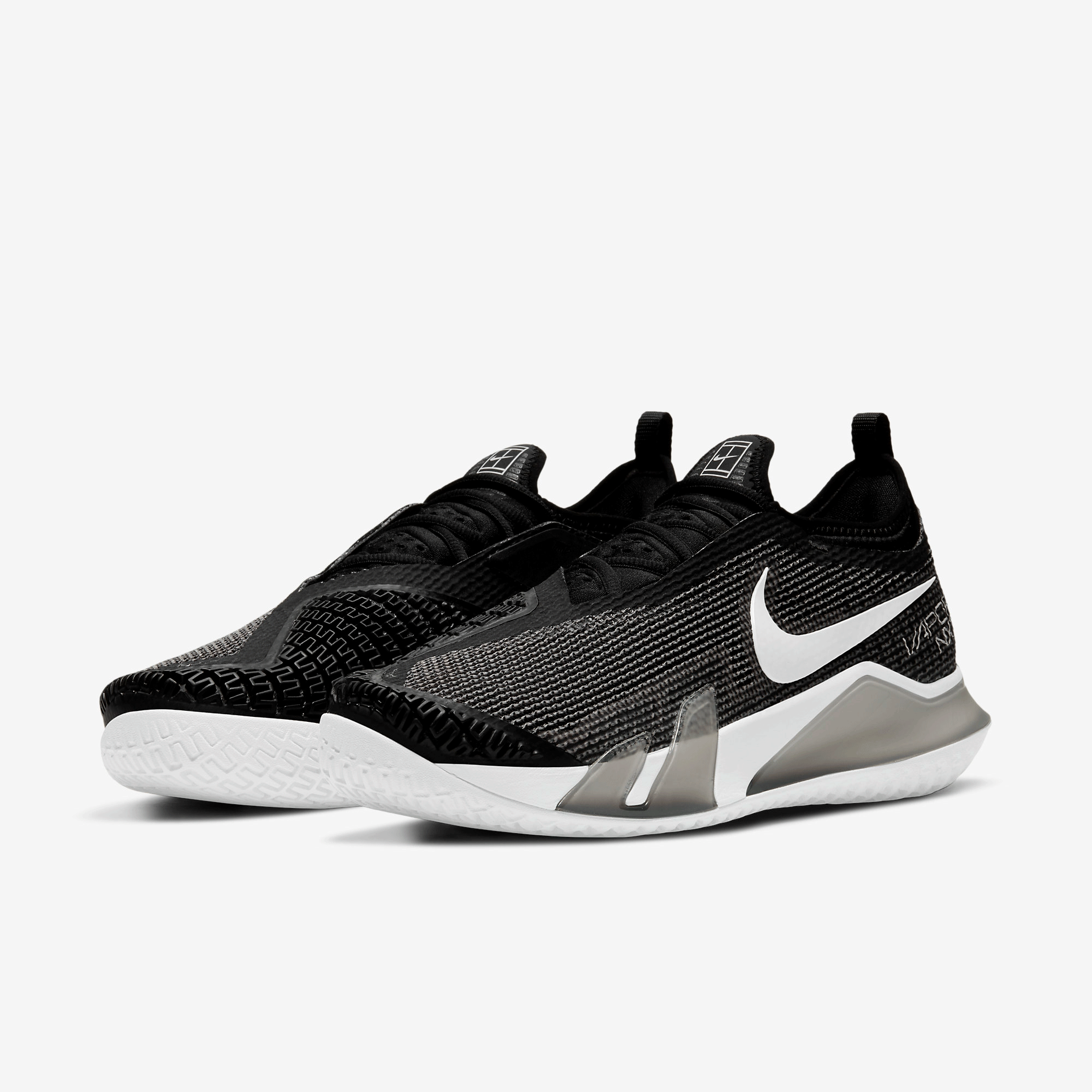 Nike Mens React Vapor NXT Tennis Shoes - Black/White - Tennisnuts.com