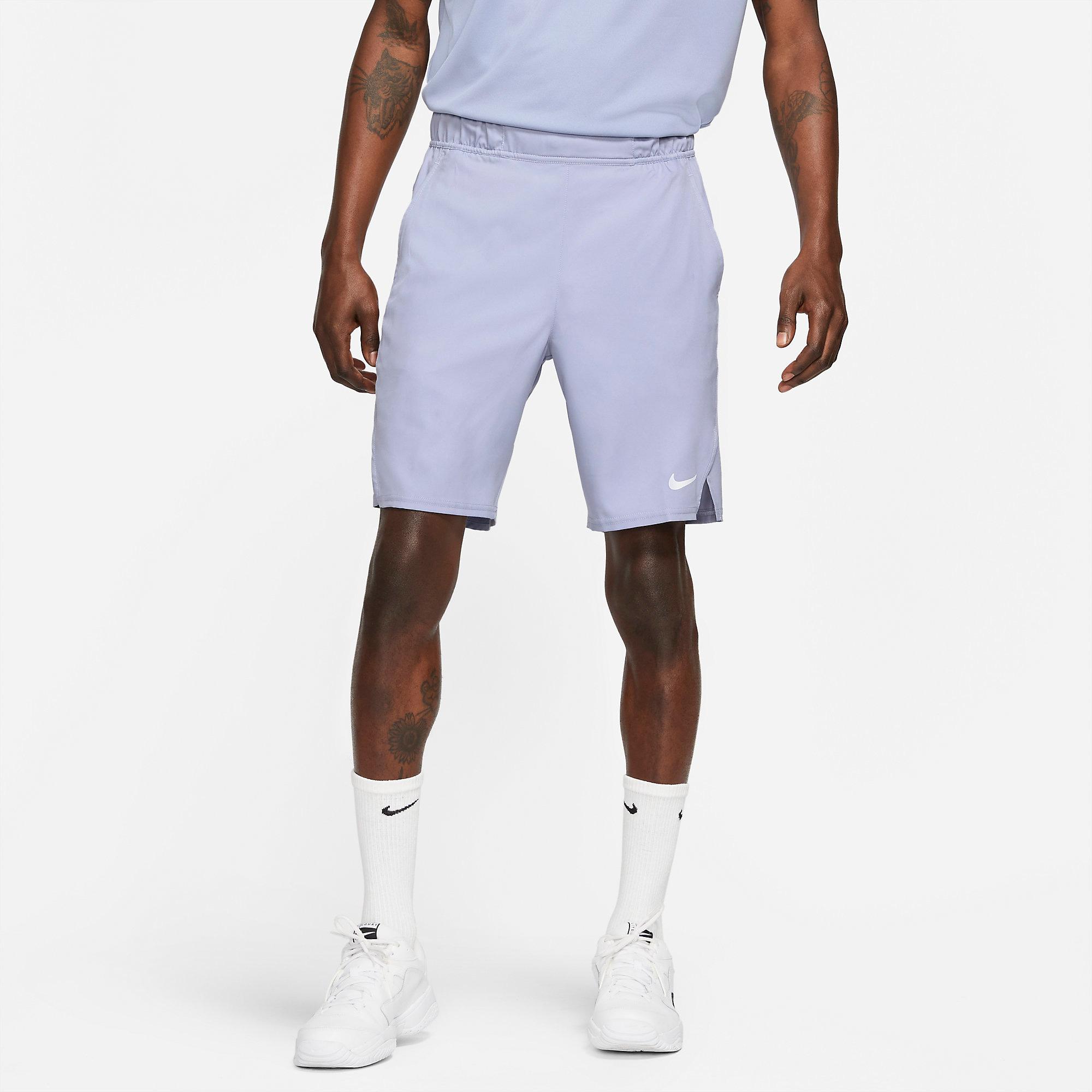 Nike Mens Victory 9 Inch Tennis Shorts - Light Blue - Tennisnuts.com