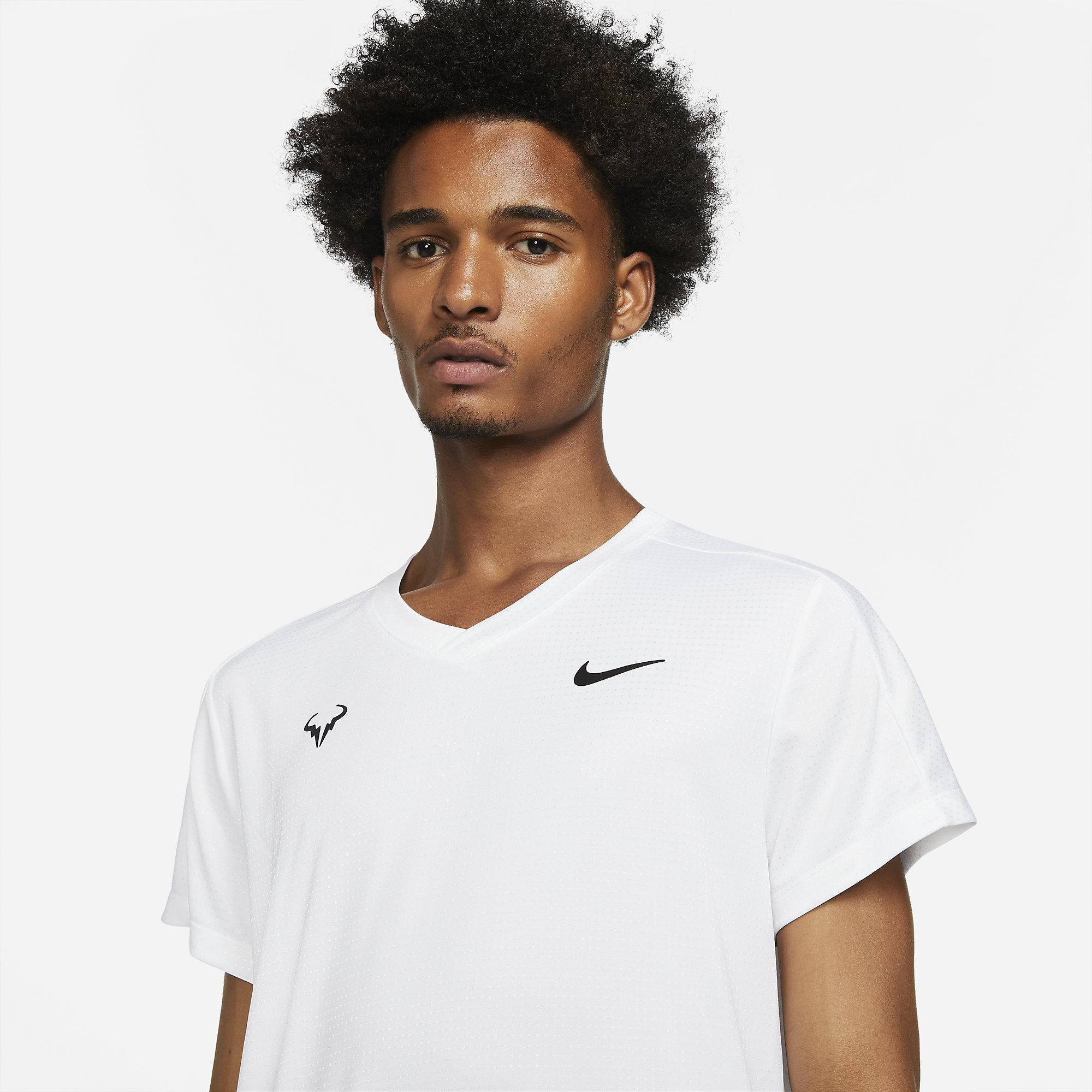 Nike Mens Rafa Challenger Tee - White - Tennisnuts.com
