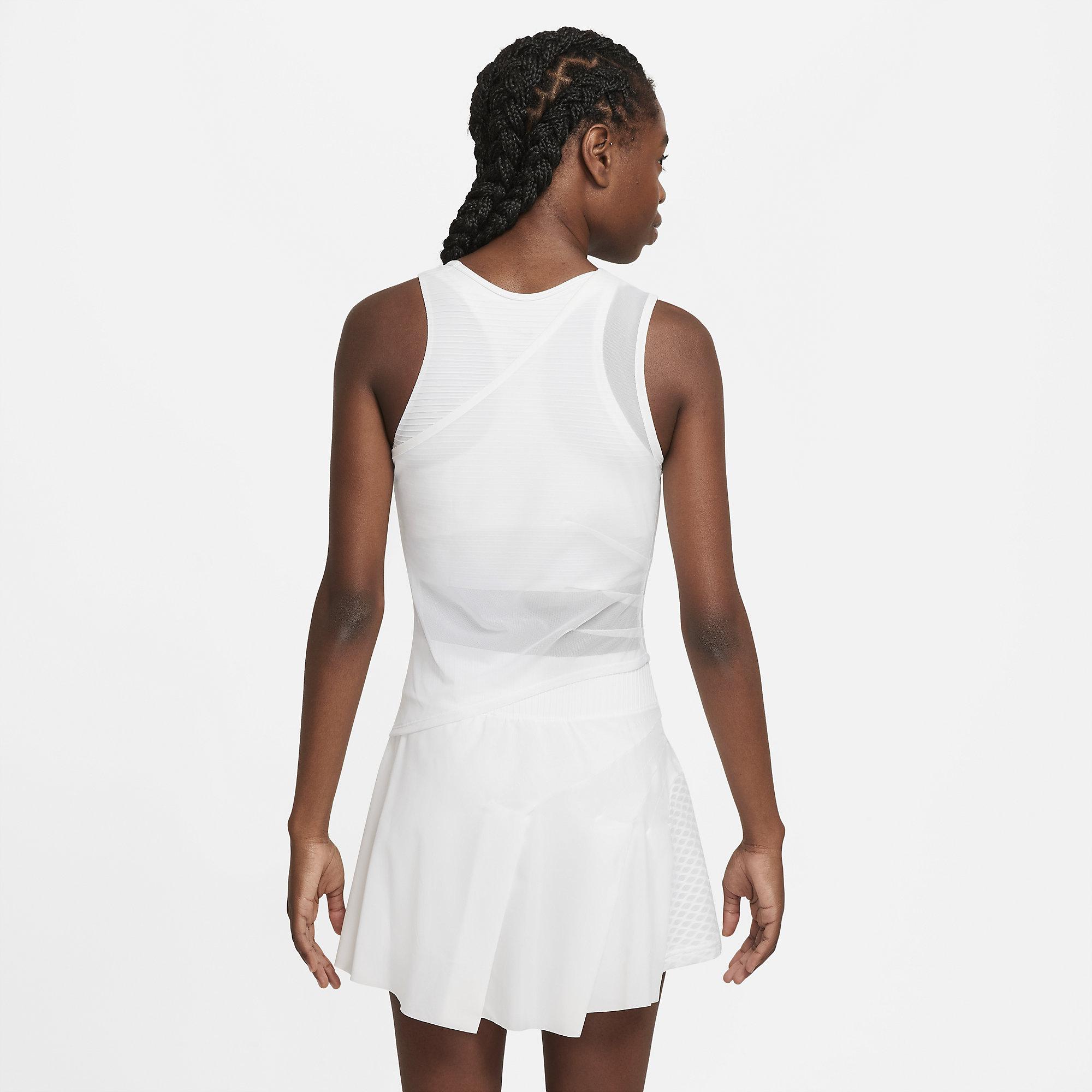 Nike Womens Dri-FIT ADV Slam Tennis Tank - White - Tennisnuts.com