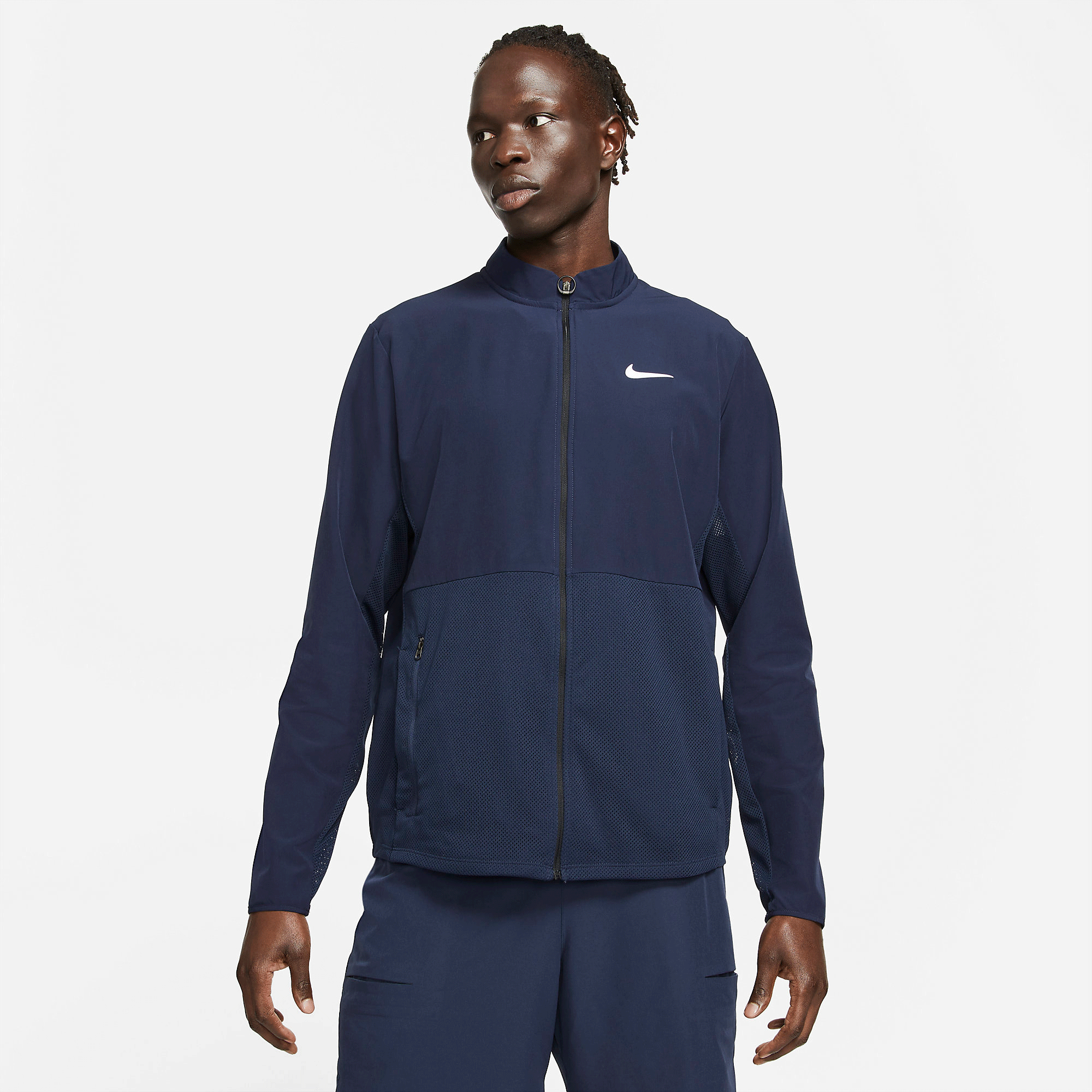 Nike Mens Advantage Tennis Jacket - Navy Blue - Tennisnuts.com