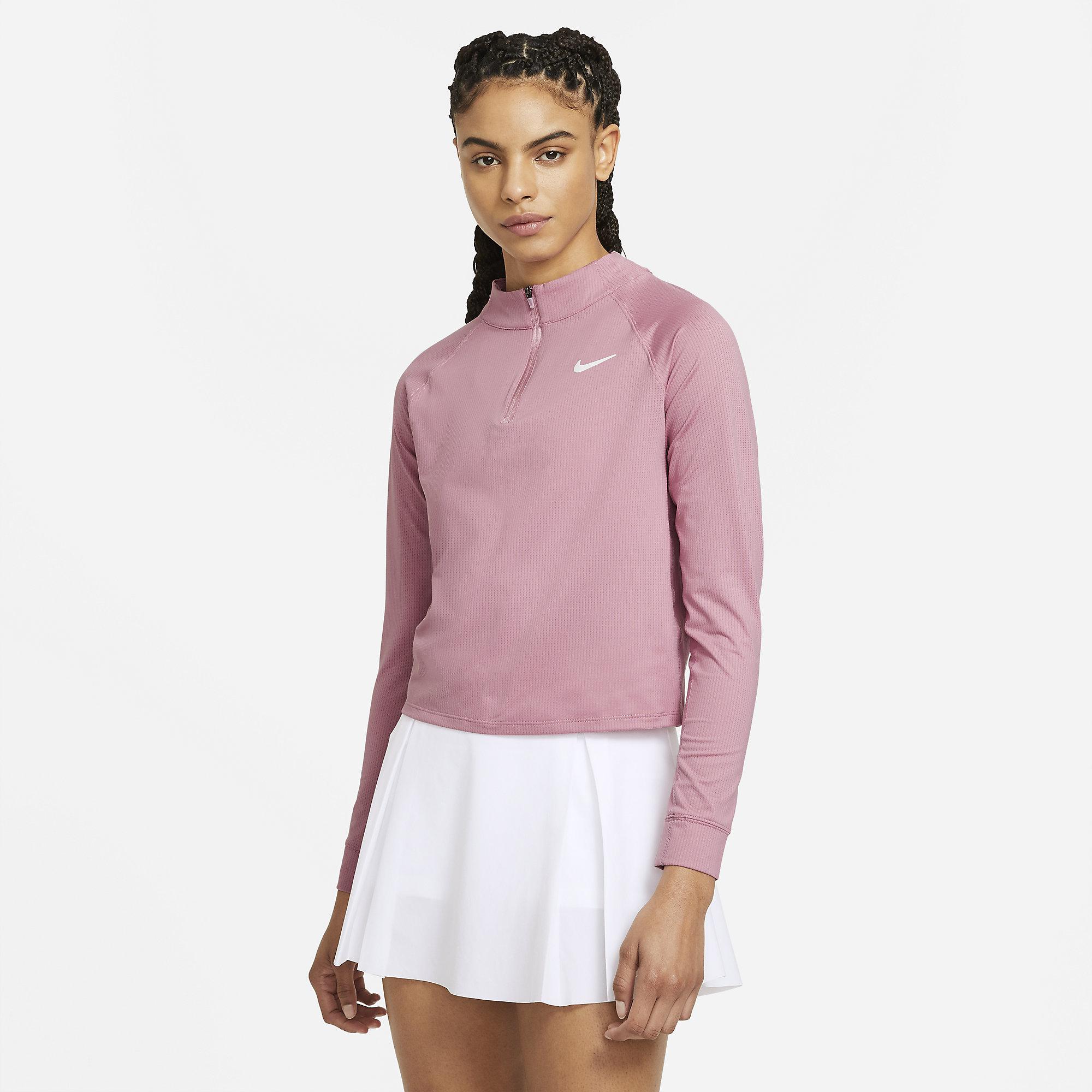 nike half zip womens pink