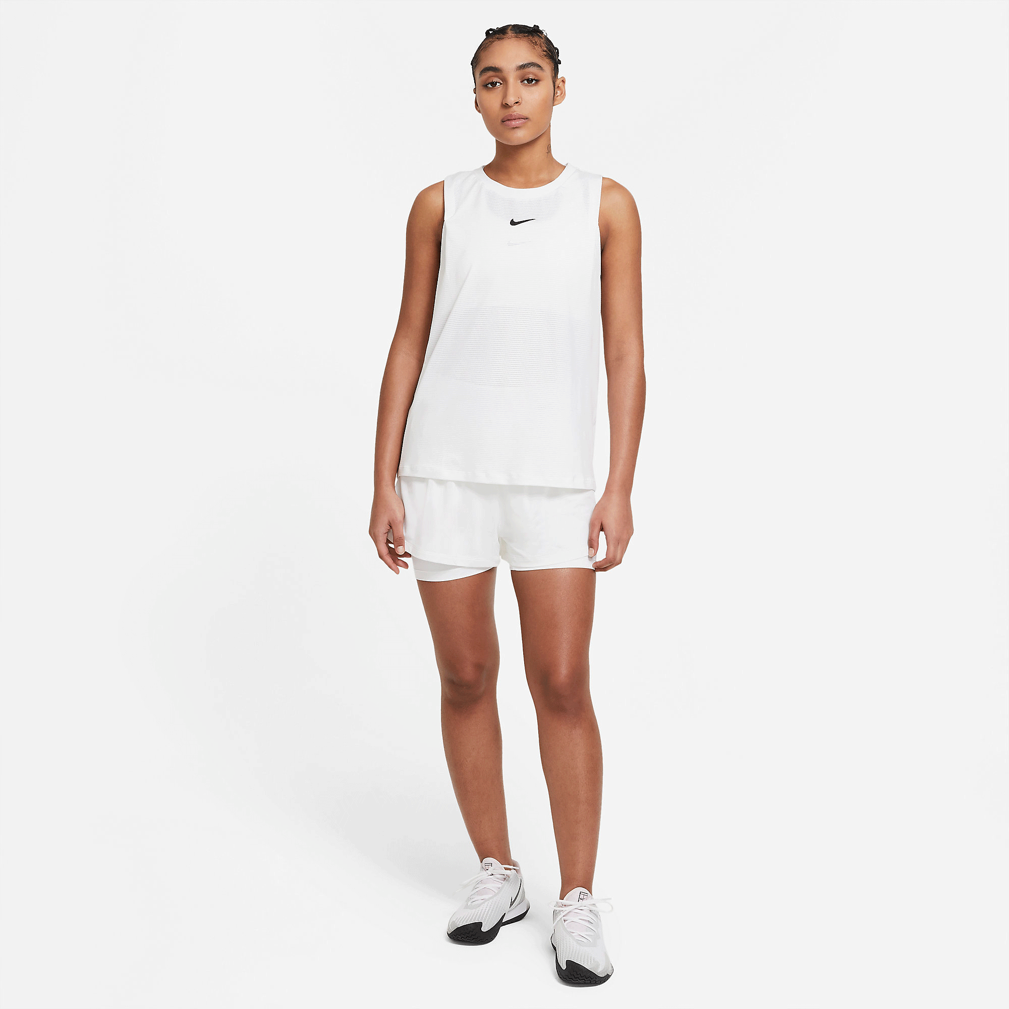 Nike Womens Advantage Tennis Tank - White - Tennisnuts.com