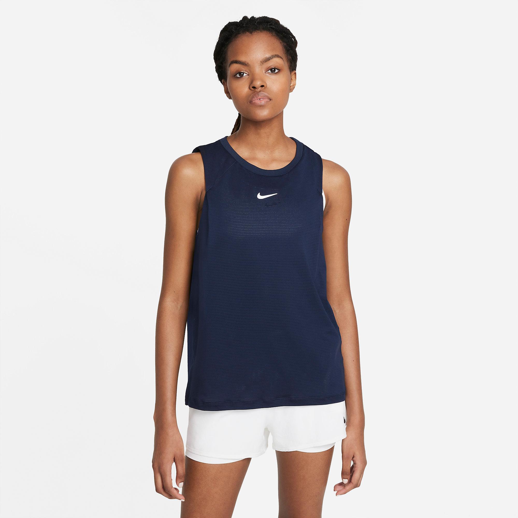 Nike Womens Advantage Tennis Tank - Navy Blue - Tennisnuts.com