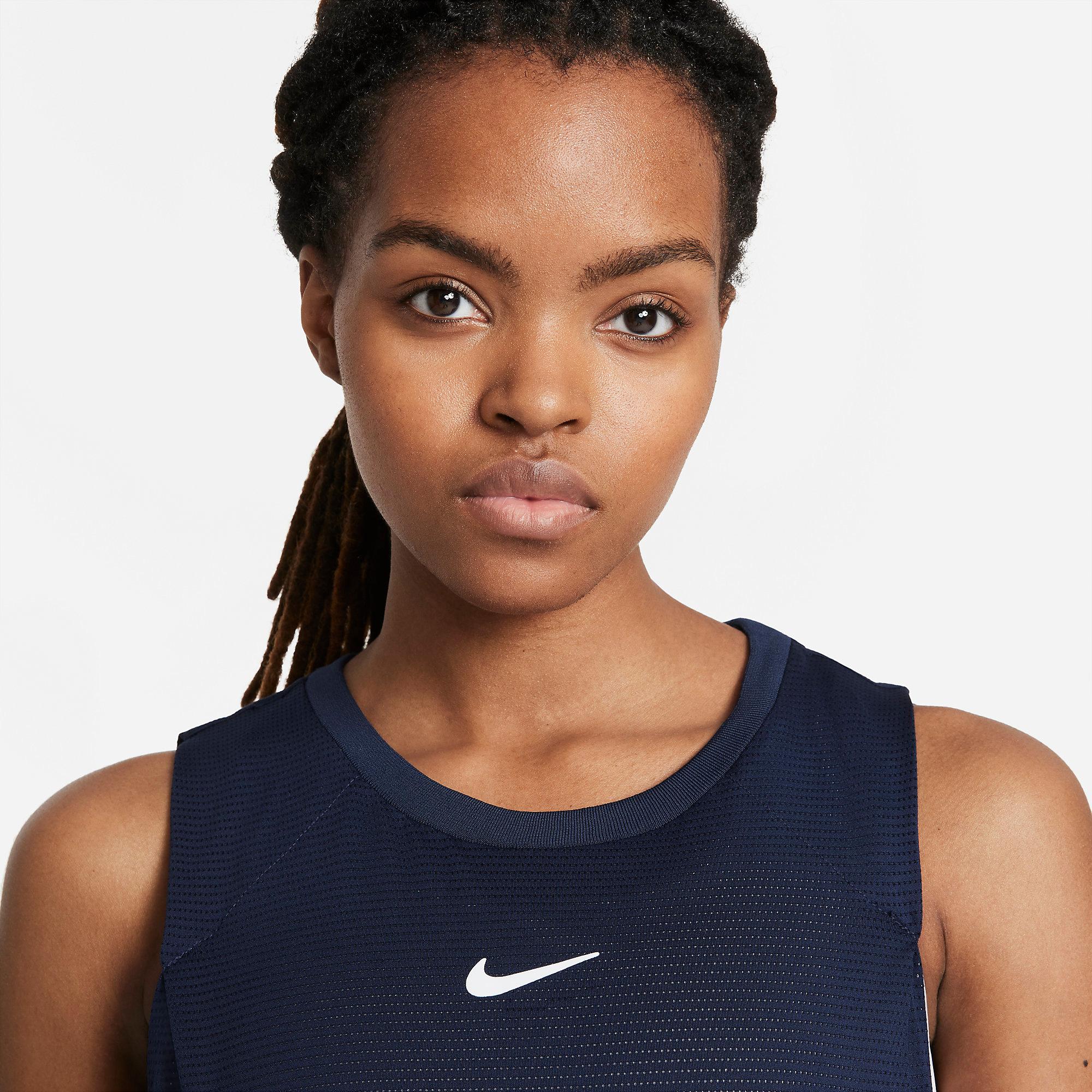 Nike Womens Advantage Tennis Tank - Navy Blue - Tennisnuts.com