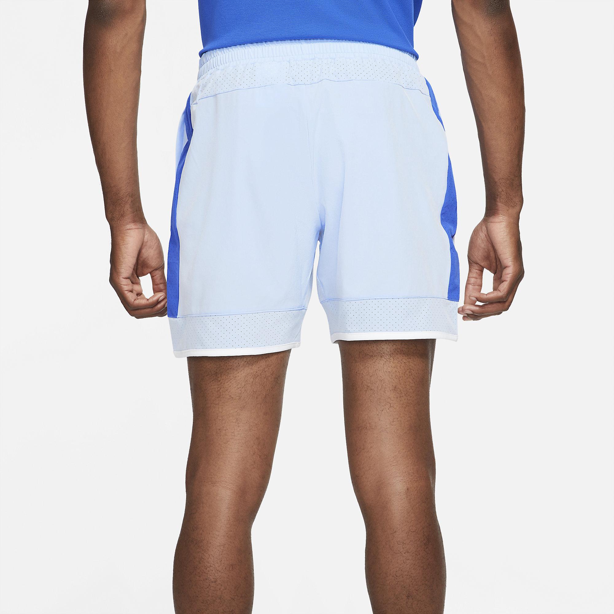 Nike Mens Dri-FIT Rafa ADV Shorts - Aluminium/Hyper Royal - Tennisnuts.com
