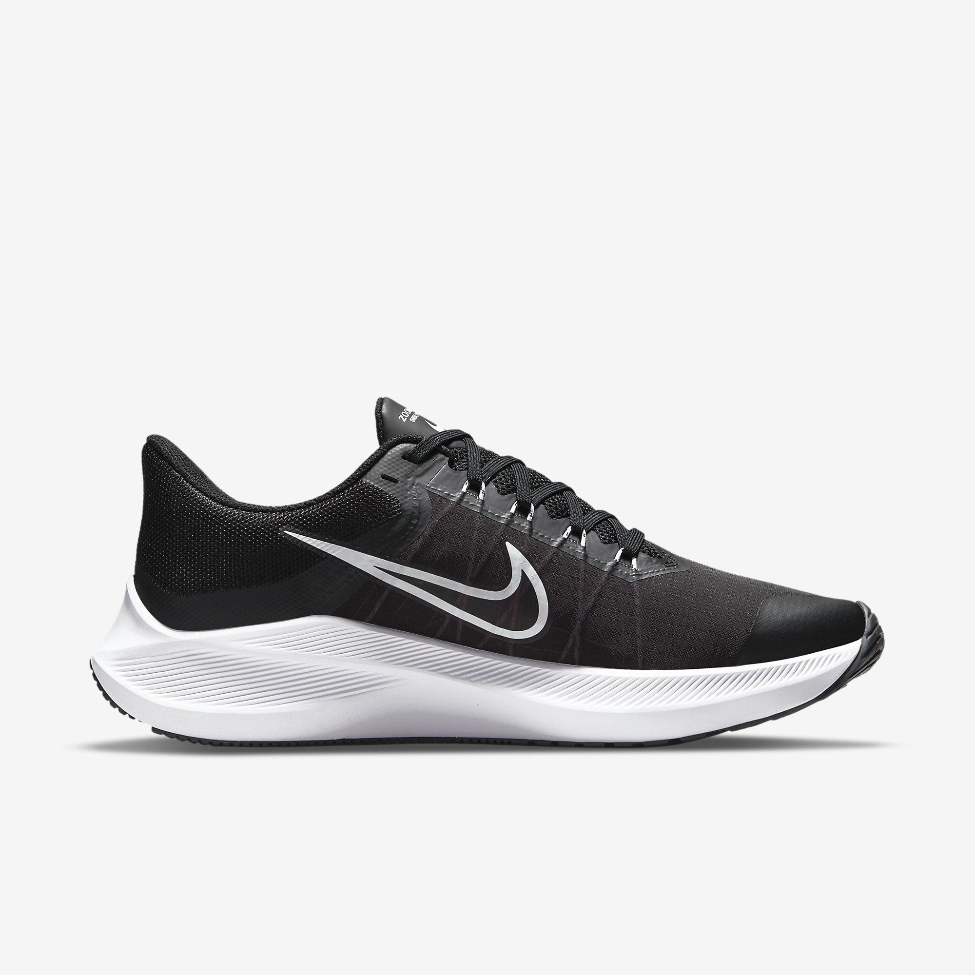 Nike Mens Air Zoom Winflo 8 Running Shoes - Black/White - Tennisnuts.com